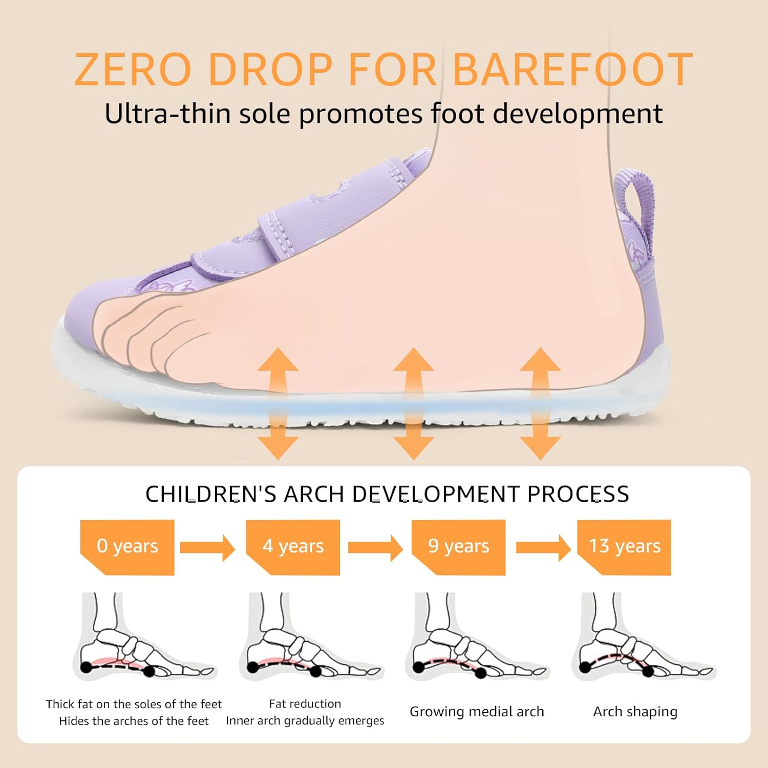 STQ KIDS Wide Toe Box Toddler Shoes Zero Drop Boys Girls Barefoot Shoe Non-Slip Little Kids Sneakers for First Walking - Image 3