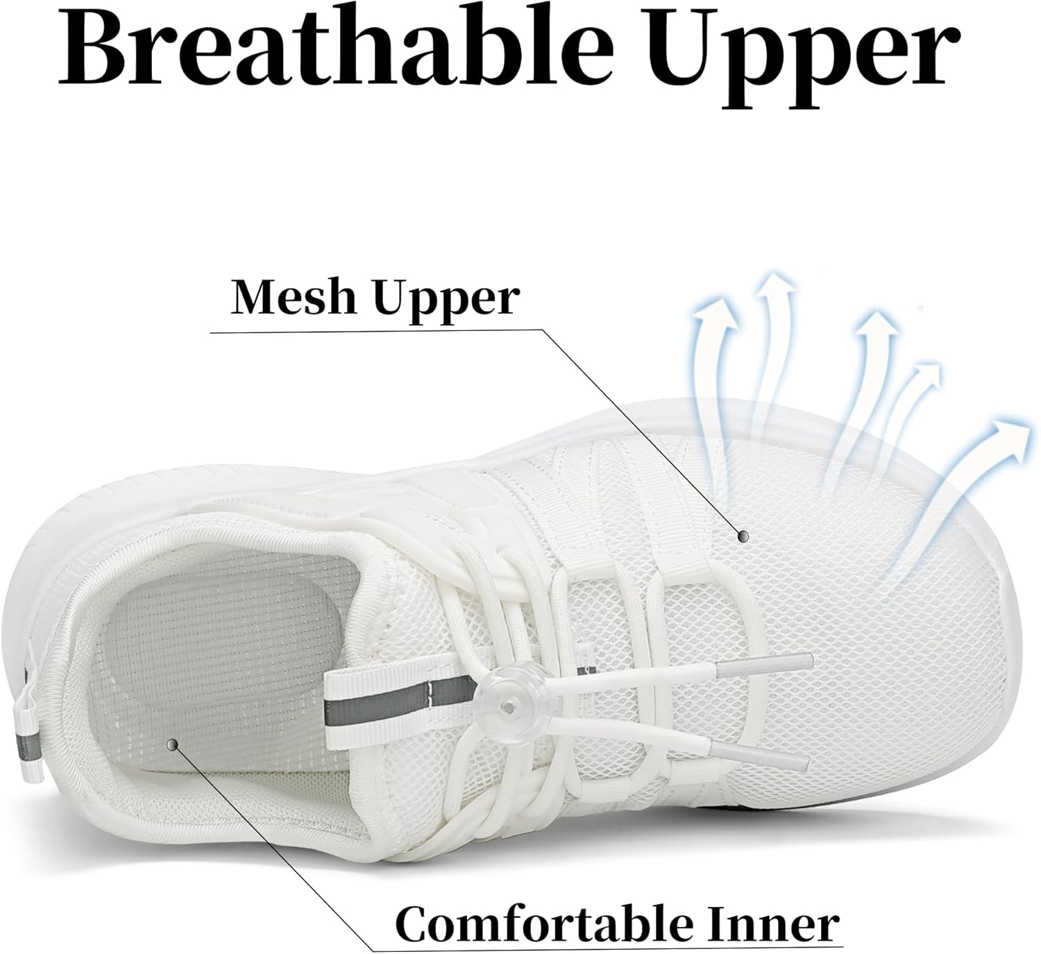 TOTOMONA Boys Girls Sneakers Lightweight Kids Tennis Shoes Breathable Running Shoes Comfortable Toddler/Little Kid/Big Kid - Image 4