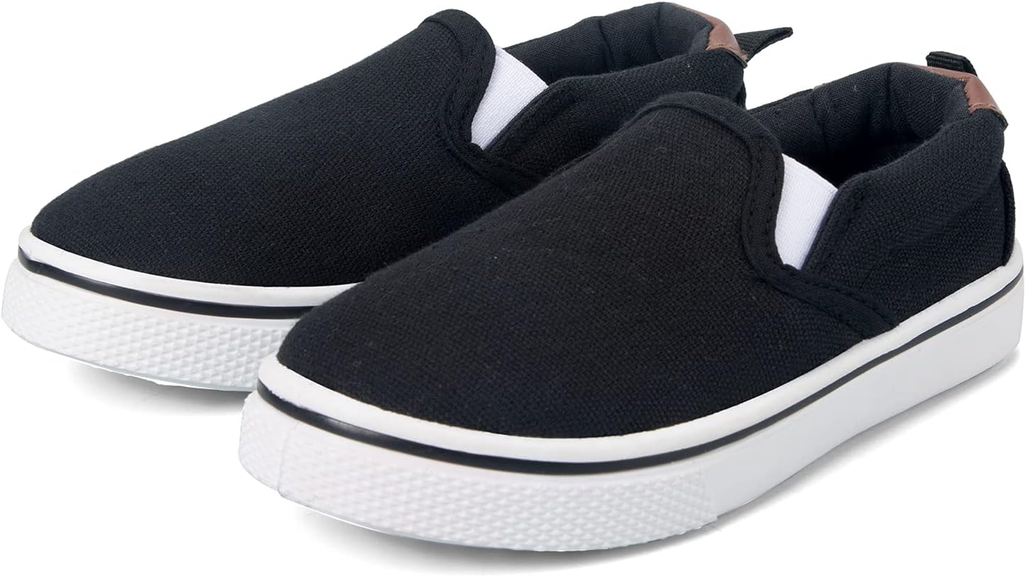 K KomForme Kids Shoes Toddlers Canvas Sneakers Slip on Walking Tennis Shoes for Boys Girls(Toddler/Little Kids/Big Kids) - Image 9