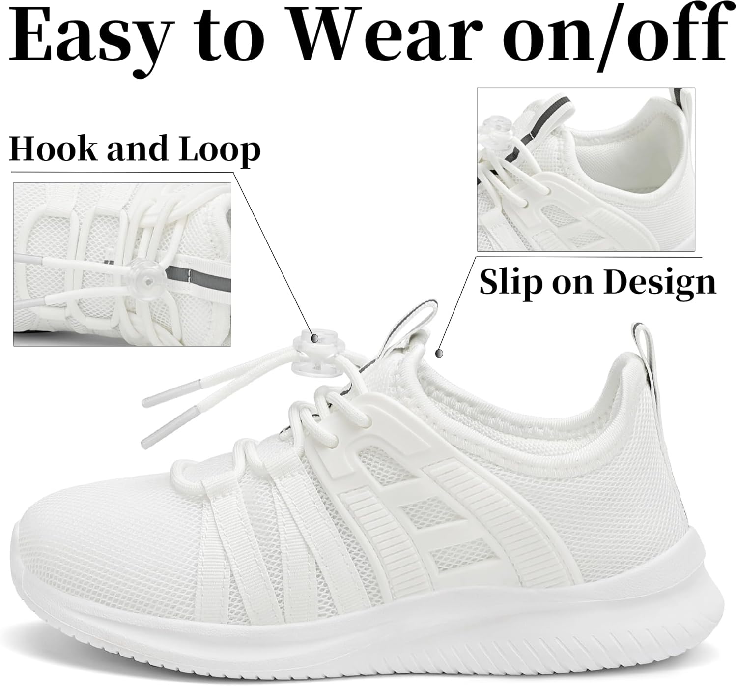 TOTOMONA Boys Girls Sneakers Lightweight Kids Tennis Shoes Breathable Running Shoes Comfortable Toddler/Little Kid/Big Kid - Image 3