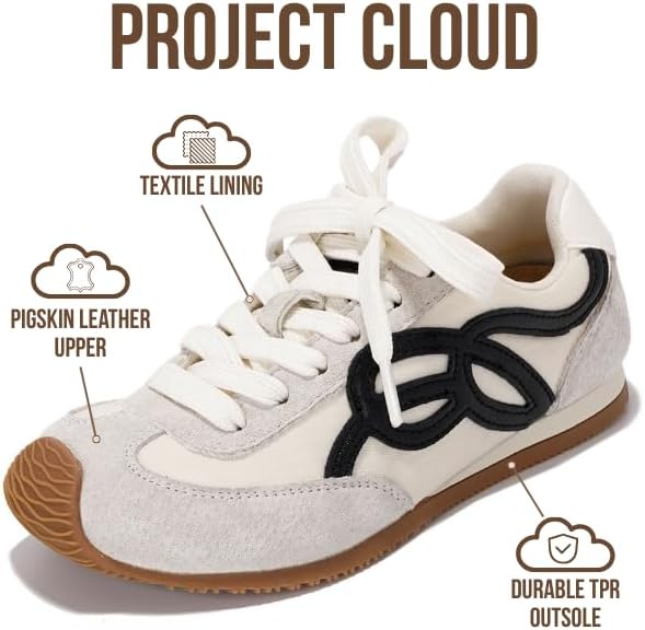 Project Cloud Kids Shoes for Girls - Non-Slip Trendy Fashion Sneakers Girls Shoes - Slip Ons with Hook & Loop Memory Foam Insole Kids Sneakers (Little Lowy)