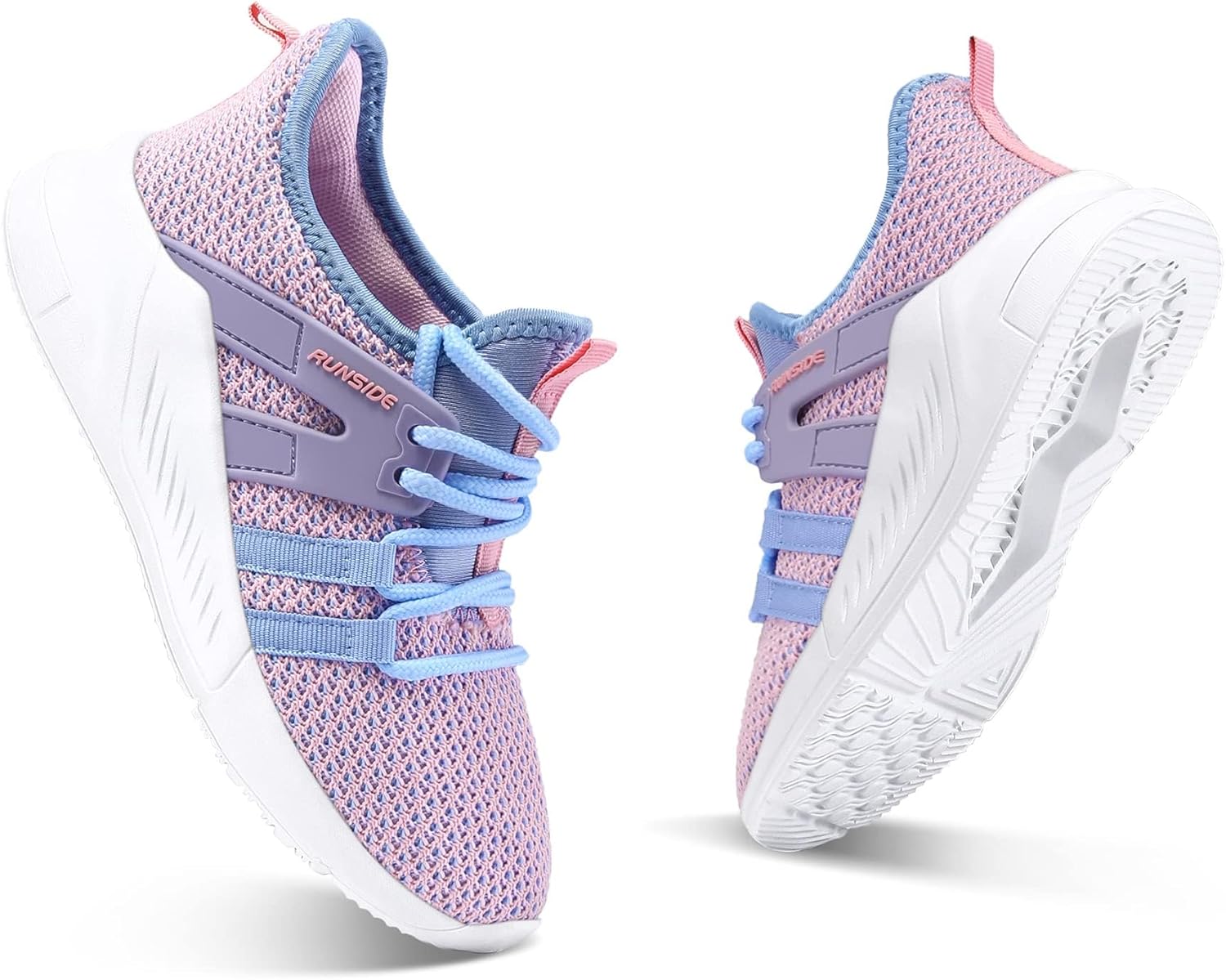RUNSIDE Boys Girls Tennis Shoes Kids Lightweight Breathable Sneakers Lace-up Running Athletic Shoes for Toddler/Little Kid/Big Kid - Image 3