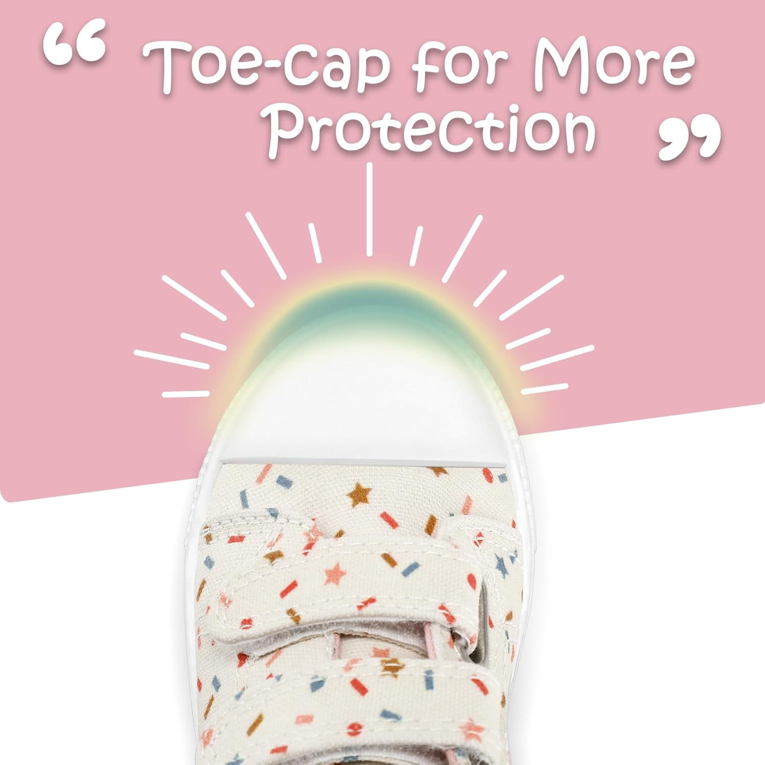K KomForme Toddler Sneakers for Boys and Girls Dual Hook and Loops Sneakers Baby Canvas Shoes - Image 4