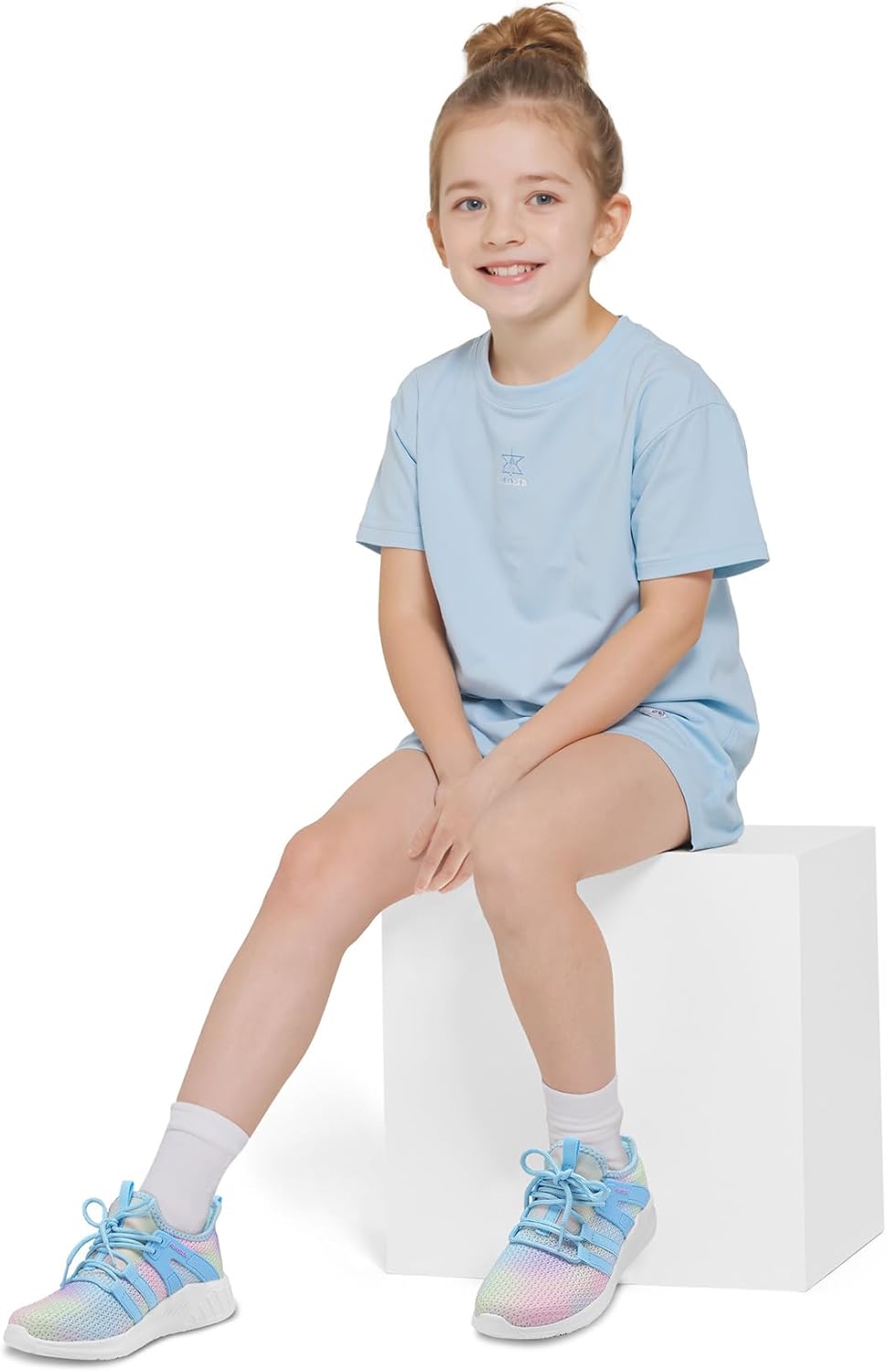 RUNSIDE Girls Tennis Shoes Lightweight Sports Kids Sneakers Lace-up for Running/Walking, Toddler/Little Kid/Big Kid - Image 4