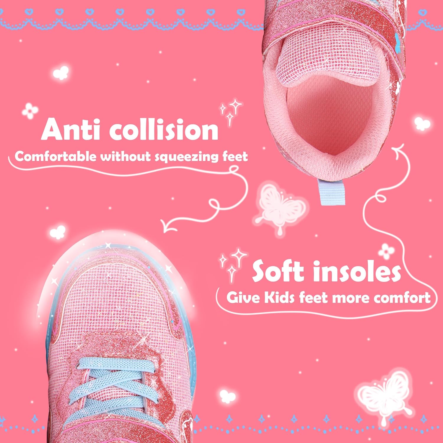 AMZKC ZKA Toddler Light Up Shoes for Girls Boys Size 5 to Size 13 Sparkle Walking Running Tennis Casual Fashion Sport - Image 4