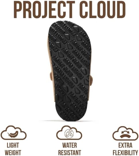 Project Cloud 100% Genuine Leather Kids Clogs with Cork Footbed Arch Support - Non-Slip Slippers & Sandals for Boys & Girls Footwear - Image 4