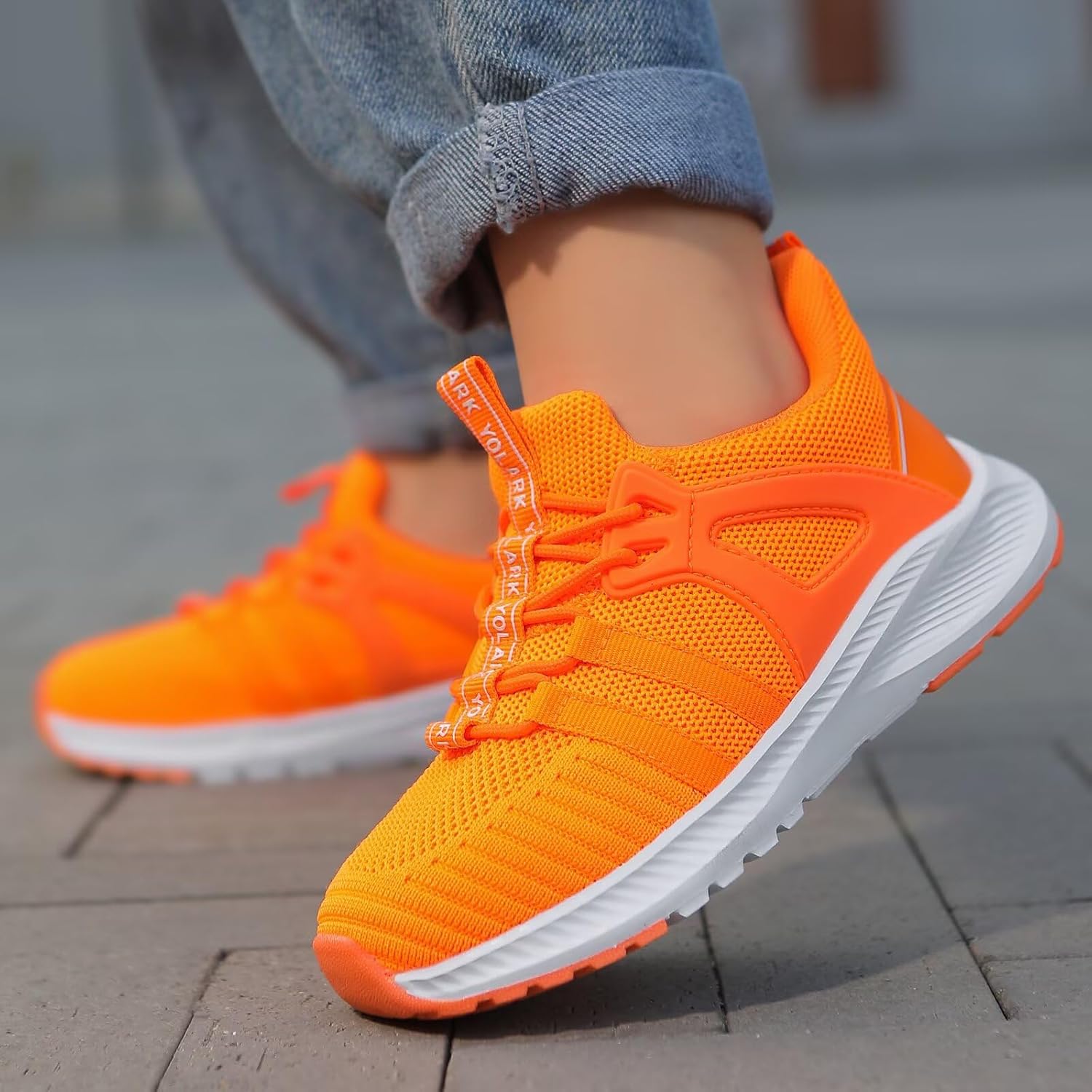 YOLARK Boys Girls Sneakers for Kids Non-Slip Tennis Shoes Fashion Lightweight Breathable Running Sport Athletic