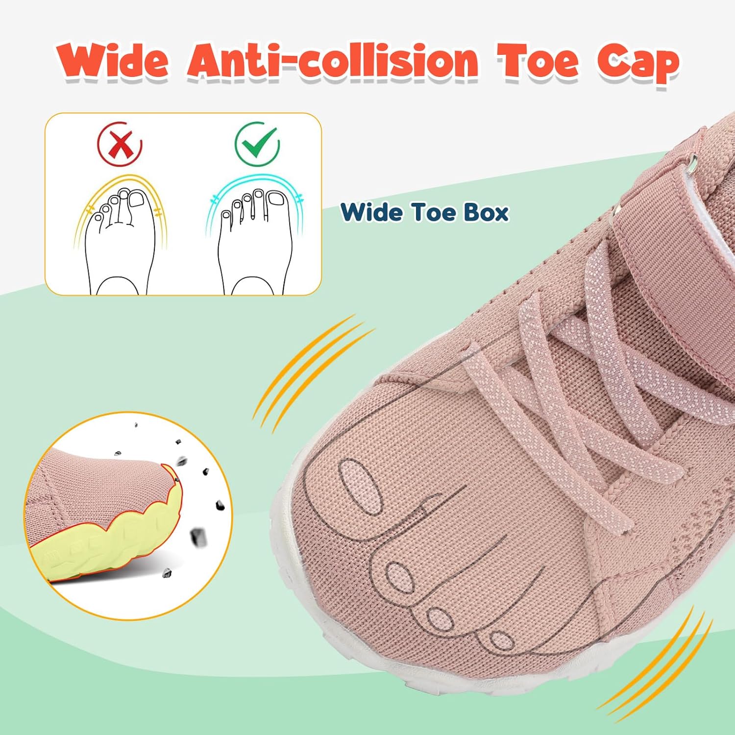 LeIsfIt Kids Girls Boys Shoes Wide Barefoot Shoes Kids Anti-Slip Sneakers Lightweight Hiking Sneakers for Toddler Little Big Kid