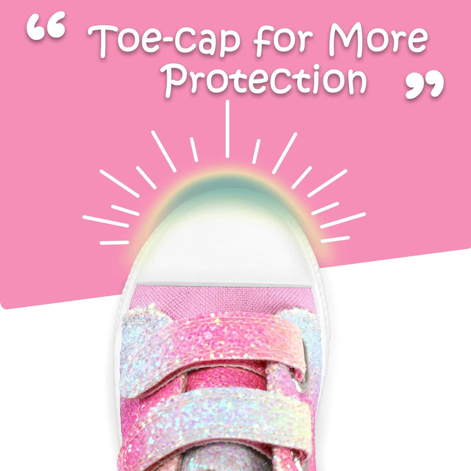 K KomForme Toddler Boys & Girls Shoes Kids Canvas Sneakers with Cartoon Dual Hook and Loops - Image 4