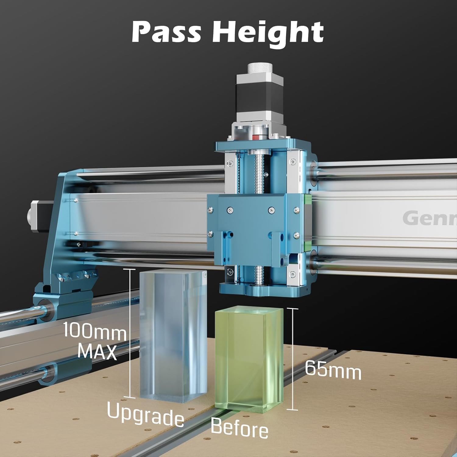 SainSmart Genmitsu 4040-PRO MAX CNC Router, 710W Trimmer & Linear Rail Driven, Work Area 410 x 405 x 77mm, for Wood Metal Acrylic Cutting Milling, GRBL Control