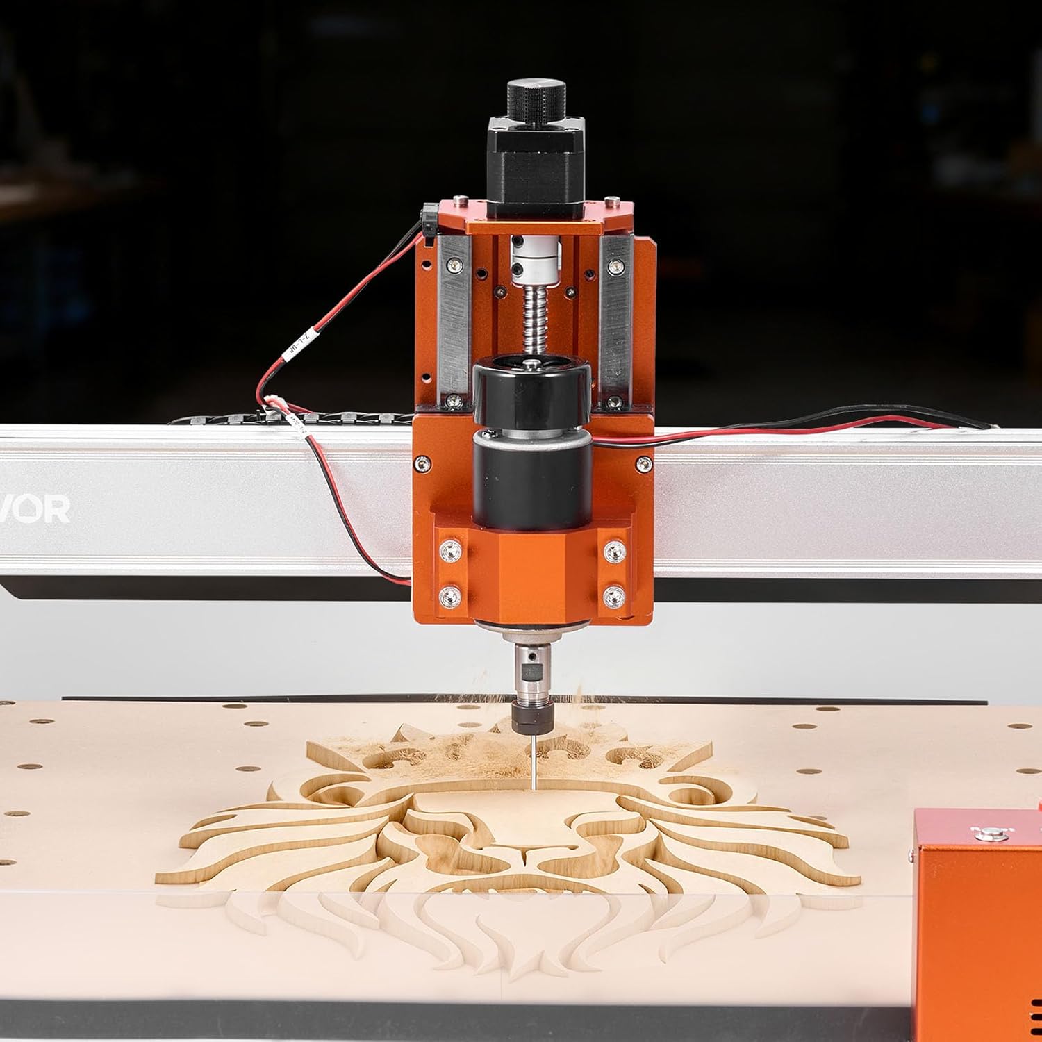VEVOR CNC Router Machine, 100W Spindle, 3-Axis Wood Engraving Milling Machine, with 15.75 x 15.75 x 3.74 in Working Area, Linear Rail, Aluminum Alloy Structure, for Wood Acrylic Carving Cutting