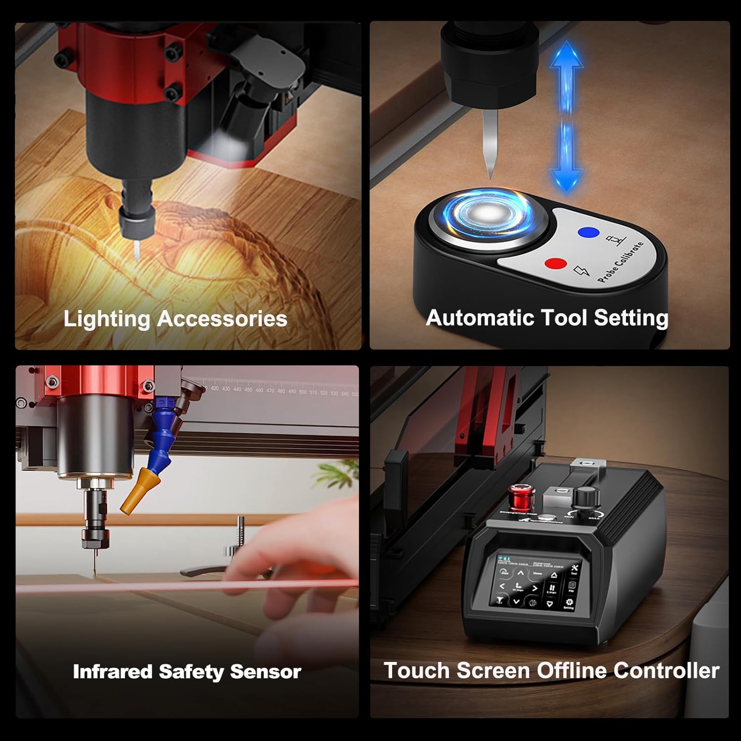 CNC Router Machine 500W Spindle CNC Laser Cutter, Machine for Metal High Torque NEMA 23 Stepper Motor, Linear Rails & Ball Screws 3-Axis Engraving Milling Machine for Wood Cutting - Image 5