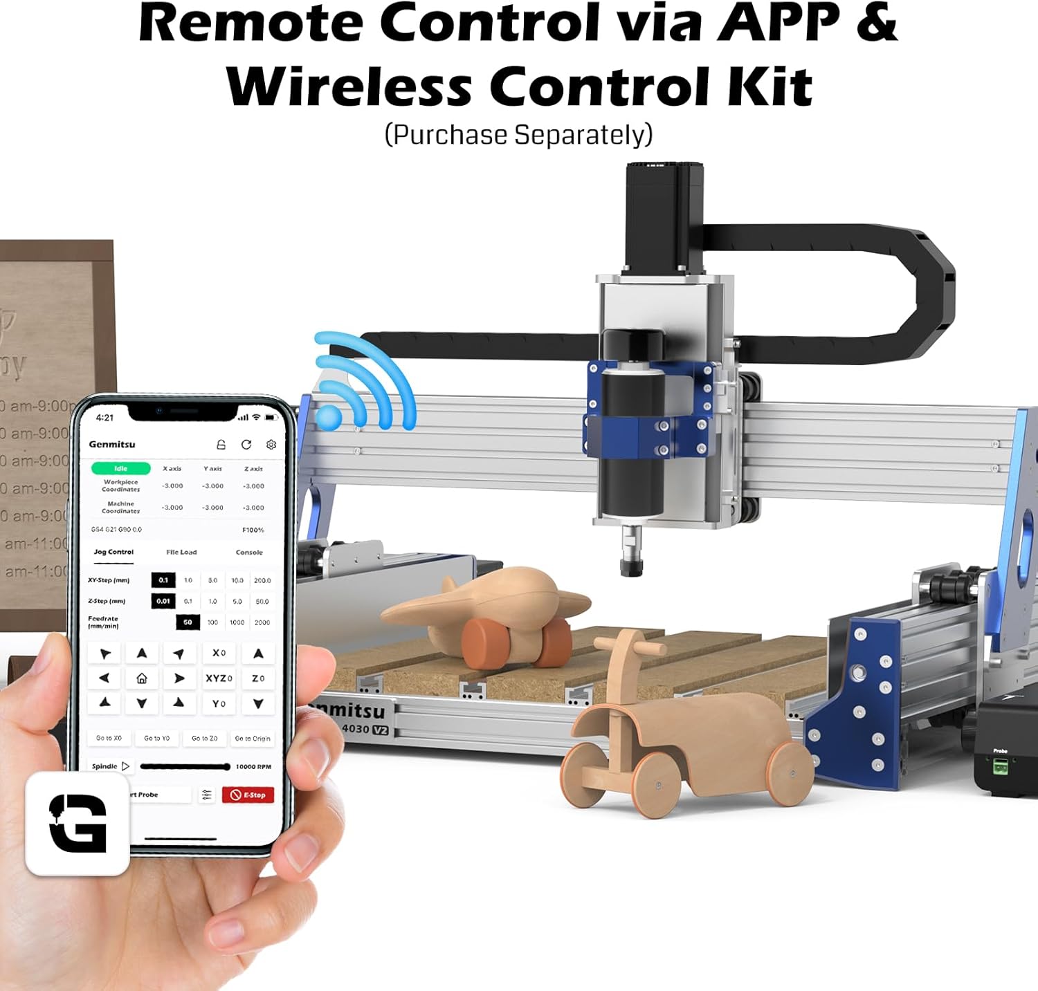 Genmitsu CNC Router Machine PROVerXL 4030 V2, NEMA 23 Closed-Loop Stepper Motor, 3 Axis Milling Machine with 400W Spindle, Fast Speed for Wood Metal Acrylic PCB MDF, Working Area 400 x 300 x 110mm