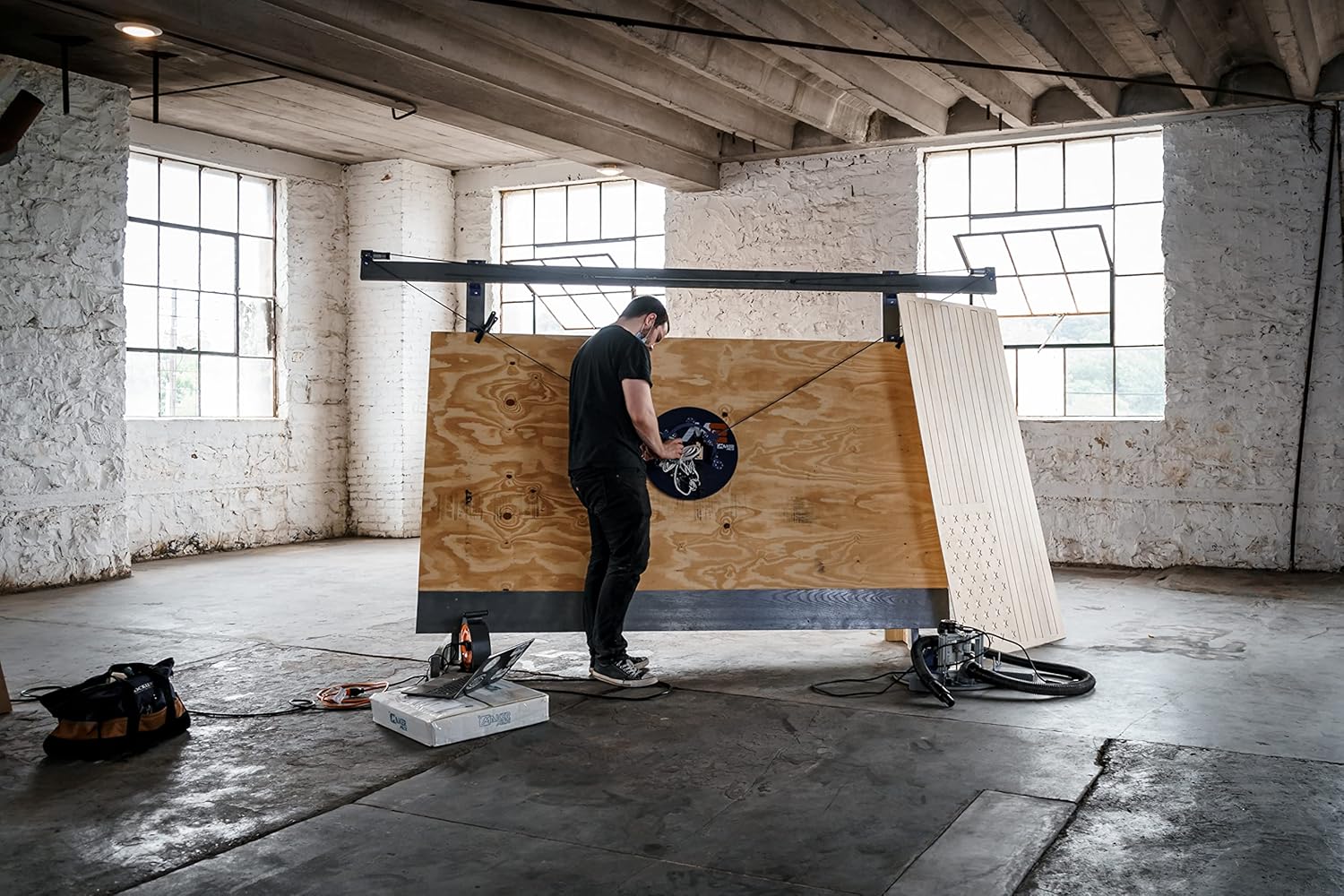 M2 CNC Engraving Machine Kit, First Wall Mounted Highly Accurate Cutting Engraver, 3-Axis CNC Machine for Wood, Metal, Plastic & More, Up to 4x8ft Working Area, Based on Maslow CNC Design - Image 3