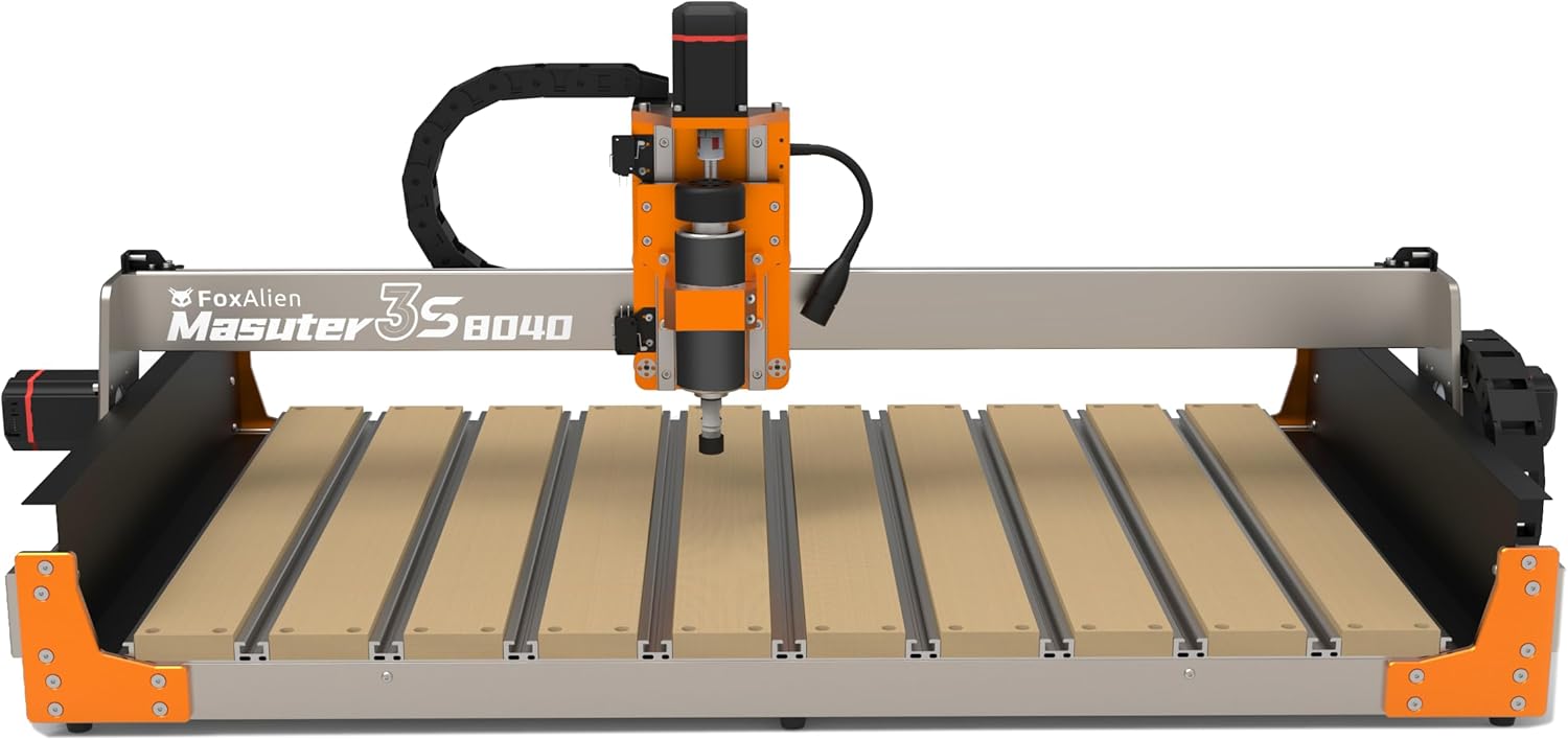 FoxAlien 3S 8040 X-axis Extension Kit with T-slot Hybrid Spoilboard for Masuter 3S CNC Router Machine, for Large Engraving Carving Projects (Extend X-axis to 800mm) - Image 6