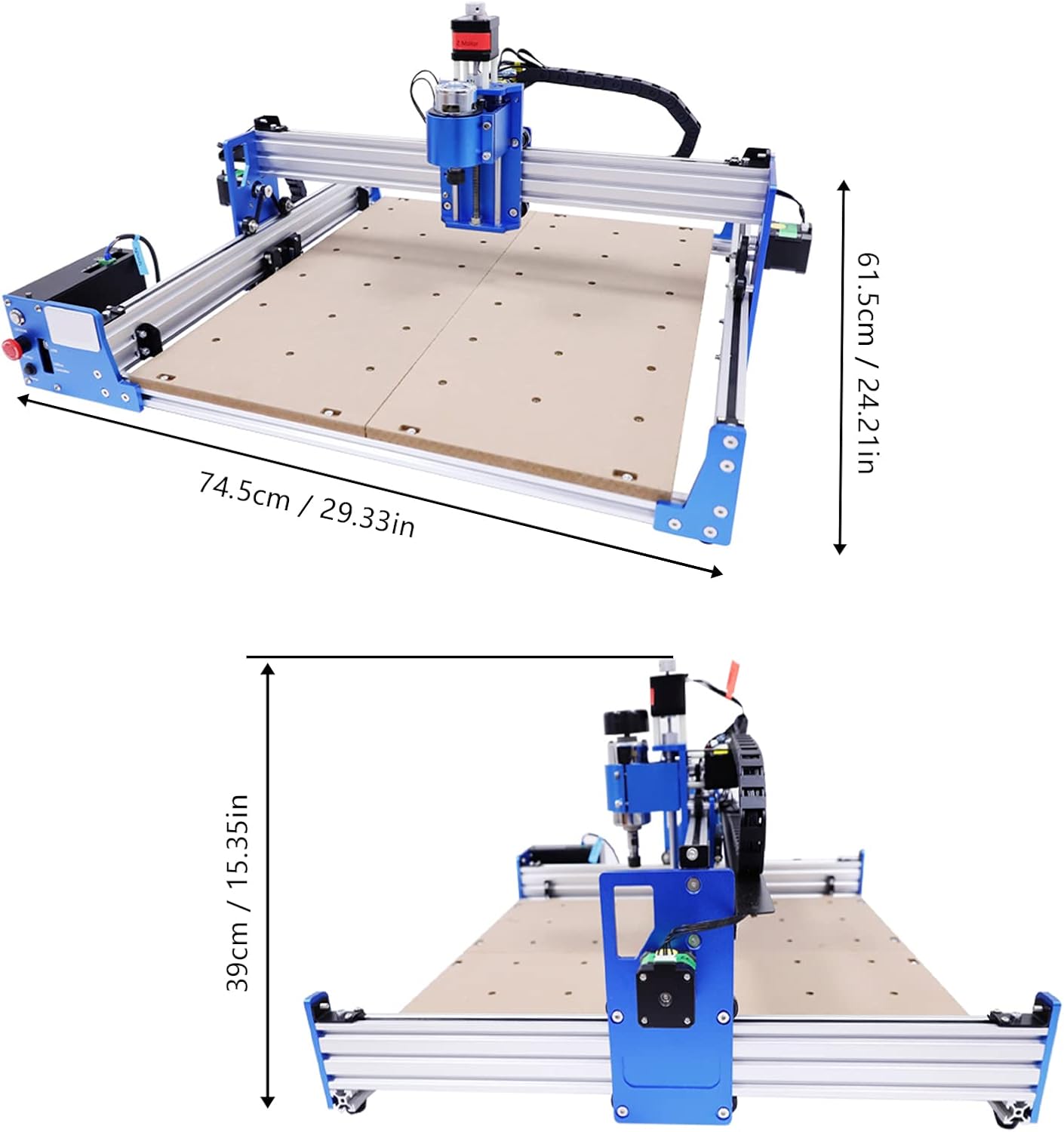 CNC Router Machine, CNC Machine Kit Pro Milling Machine, Mini DIY CNC Router Kit, Engraving Machine, for Wood Metal Acrylic MDF Carving Arts Crafts DIY Design - Image 2
