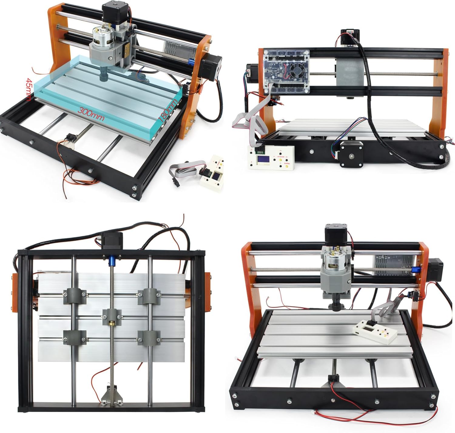 CNCTOPBAOS Upgrade 3018-PRO CNC Router Kit,with GRBL Offline Controller,with 3 Axis Limit Switches,Emergency Stop,DIY Mini Desktop Cutting Wood Acrylic PVC PCB Engraving Milling Machine