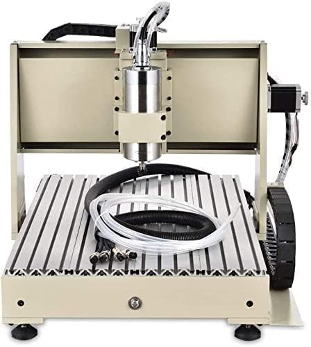 TTONSUE USB 4 Axis CNC 6040 Router Kit MACH Control + 1.5 KW VFD Water-Cooling Spindle Motor Plastic Acrylic PCB PVC Wood Carving Drilling 3D Milling Engraving Machine with Controller