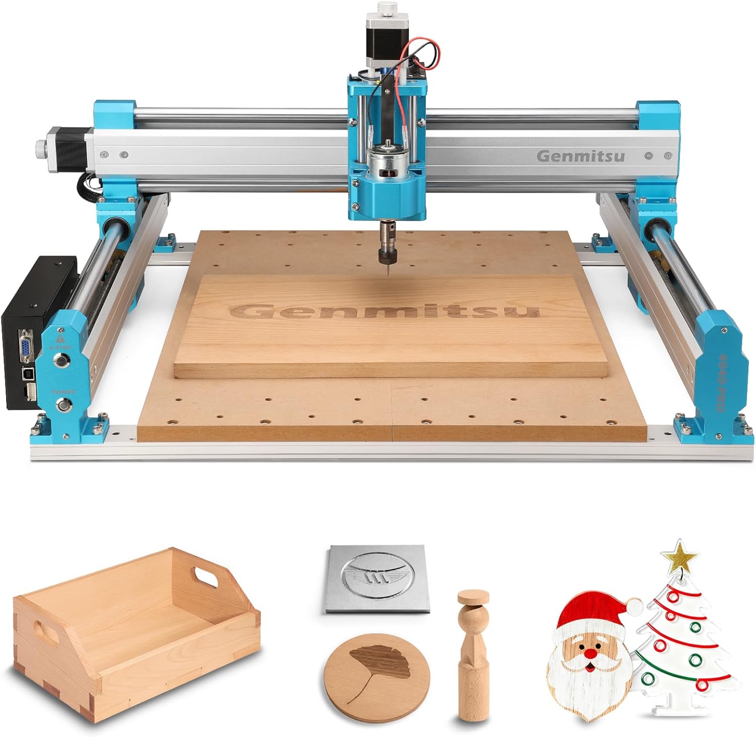 Genmitsu 4040 PRO CNC Router Machine + Upgrade XZ Axis Module Kit, Upgrade Your 4040-PRO to 4040-PRO MAX CNC Machine