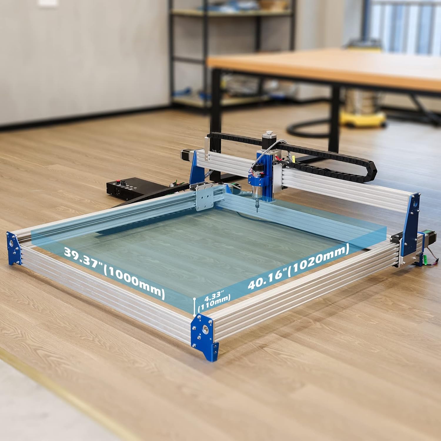 Genmitsu CNC Router Machine PROVerXL 4030 + 39” x 40” (1000 x 1020mm) XY-Axis Extension Kit + 1010 Aluminum & MDF Hybrid Spoilboard