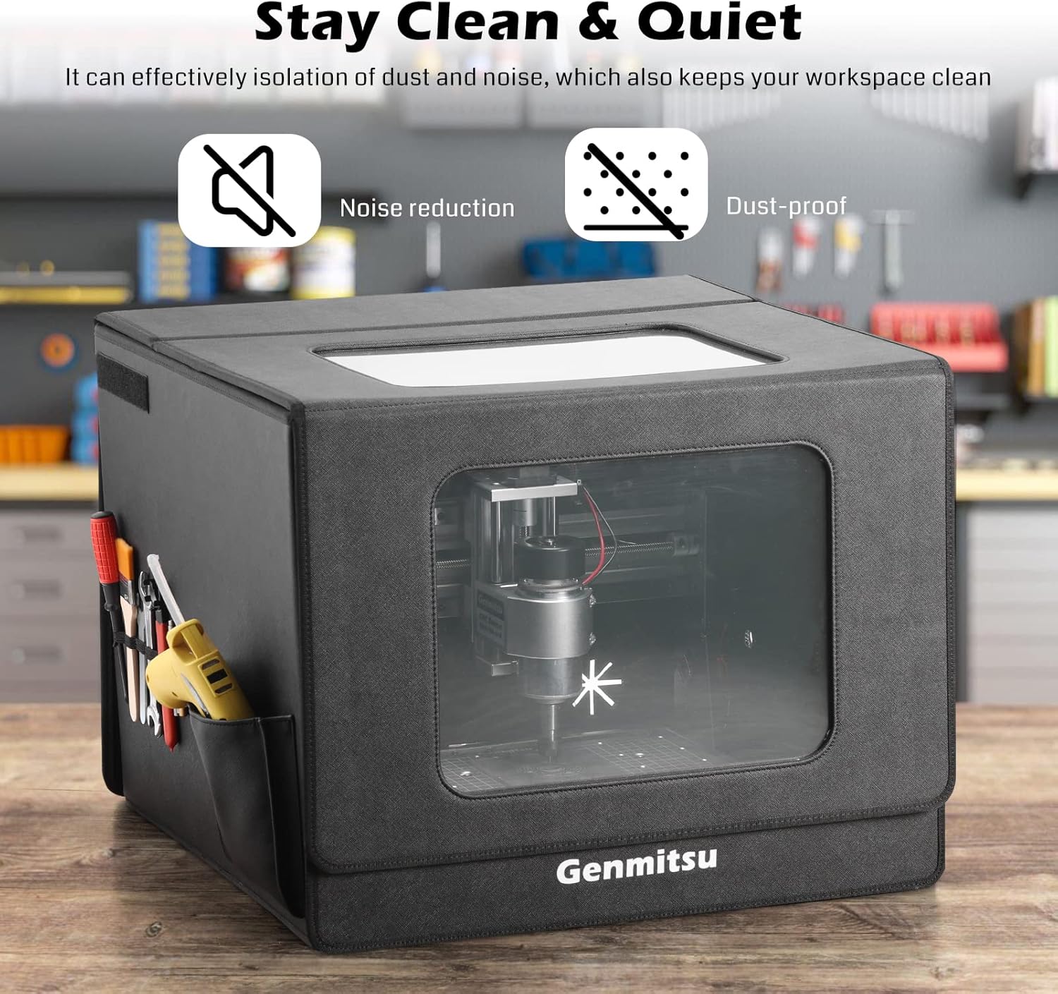 Genmitsu 3020-PRO Ultra CNC Router Machine + Kaba Fold CNC Enclosure - Image 6