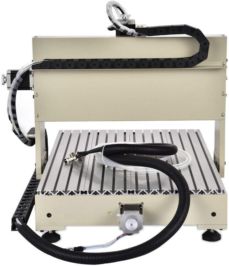 Futchoy 4-Axis USB CNC 6040 Router Engraving Machine PCB Milling Machine With Controller 110V 1.5KW VFD Water-Cooled Router Engraving Machine For Metal, Wood, Glass And Plastic