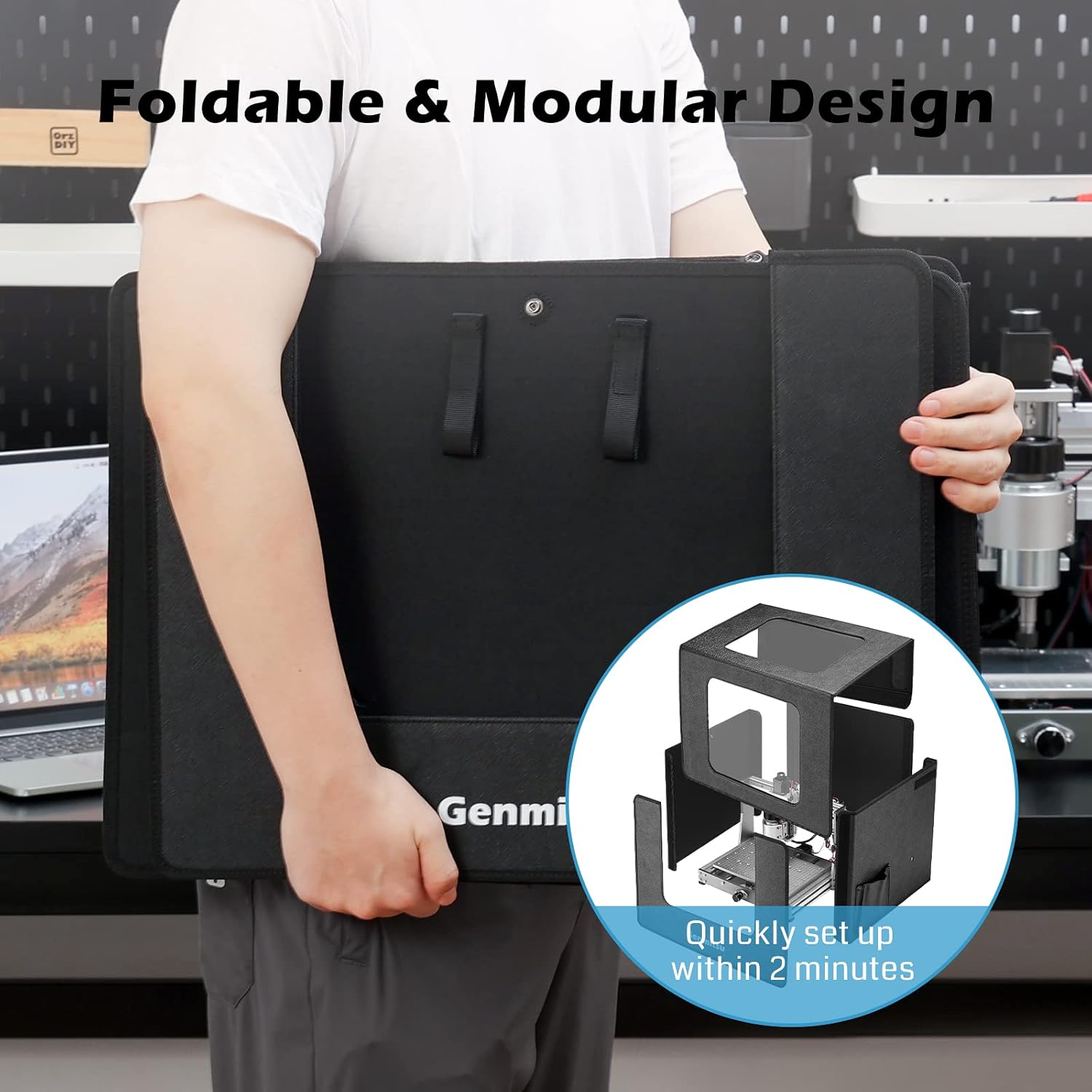 Genmitsu 3020-PRO Ultra CNC Router Machine + Kaba Fold CNC Enclosure - Image 8