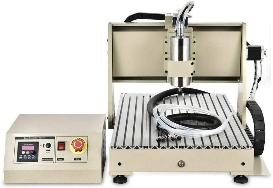 4 Axis USB 1.5KW CNC 6040T Router Engraver Engraving Mill/Drilling Machine + RC for PCB Badges Bronzing Plate etc (4 Axis USB 1.5KW CNC 6040T)