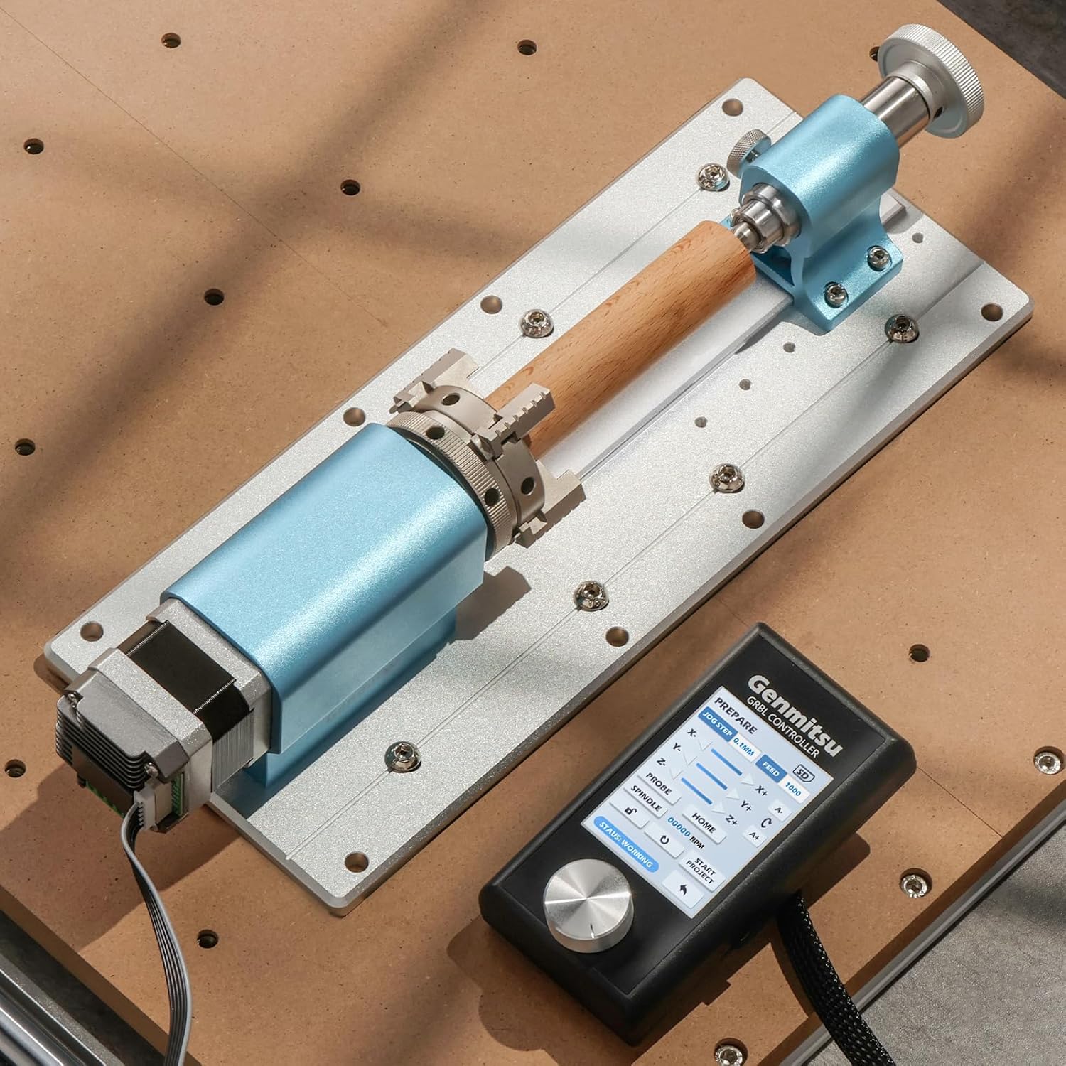 Genmitsu 4th Axis Rotary Module Kit and Offline Control Module for 4040-PRO CNC Router Machine - Image 7