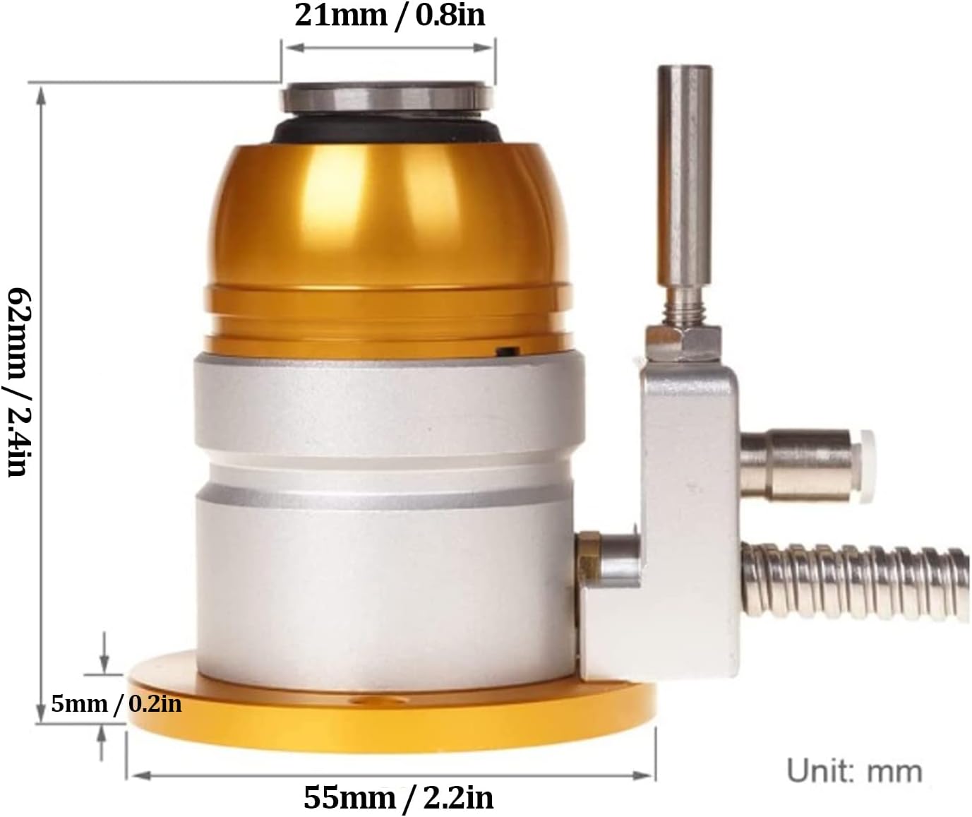 BTER CNC Automatic Tool Sensor Gauge, DC 24V Normally Closed CNC Z Axis Tool Setter, High Accuracy Aluminum Alloy Z Axis Probe Tool Touch Sensor Setting Gauge for CNC Router Engraving​ Machine