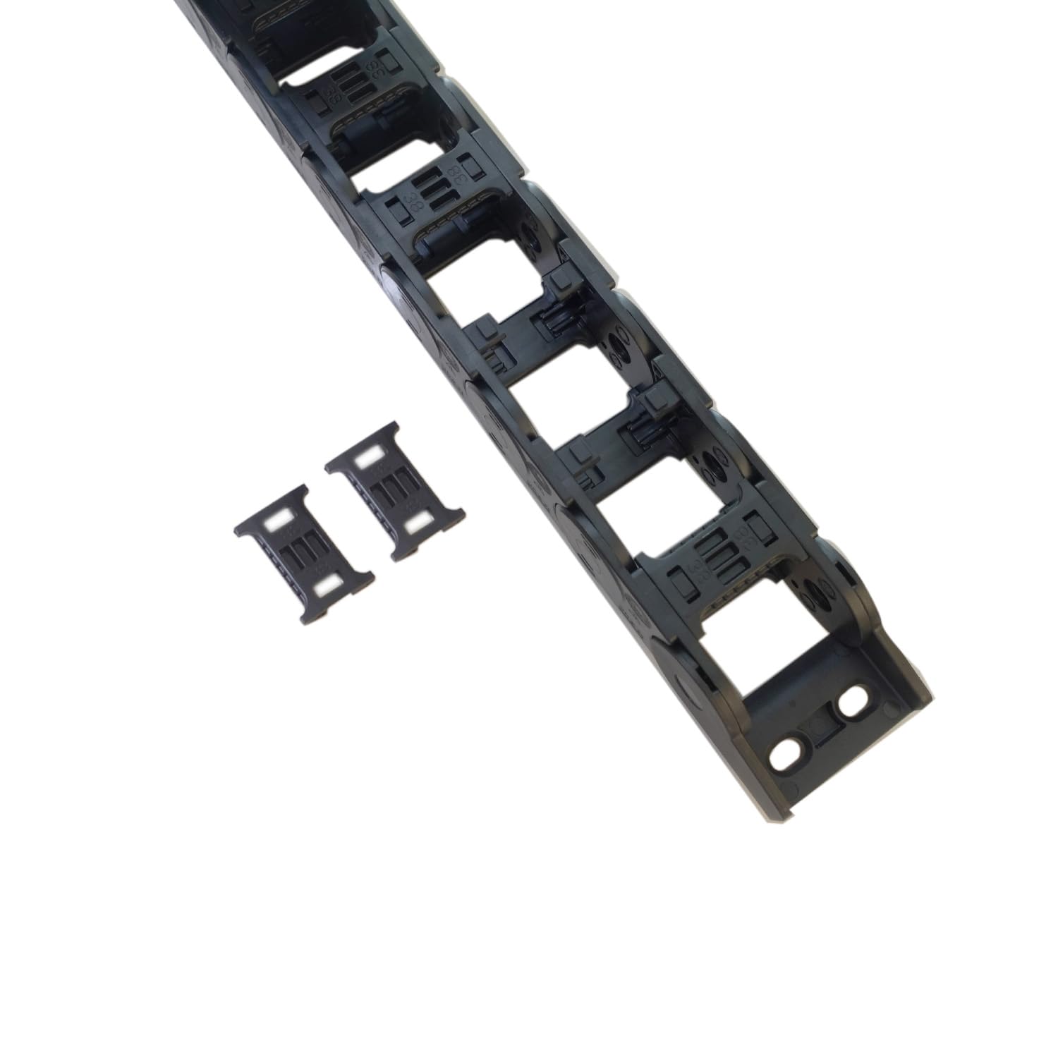 1M Drag Chain Cable Carrier Wire 25x38mm (HxW) Big Size Stable R55 Open Type for CNC Router Electronic Industrial Machine with Cable Tie