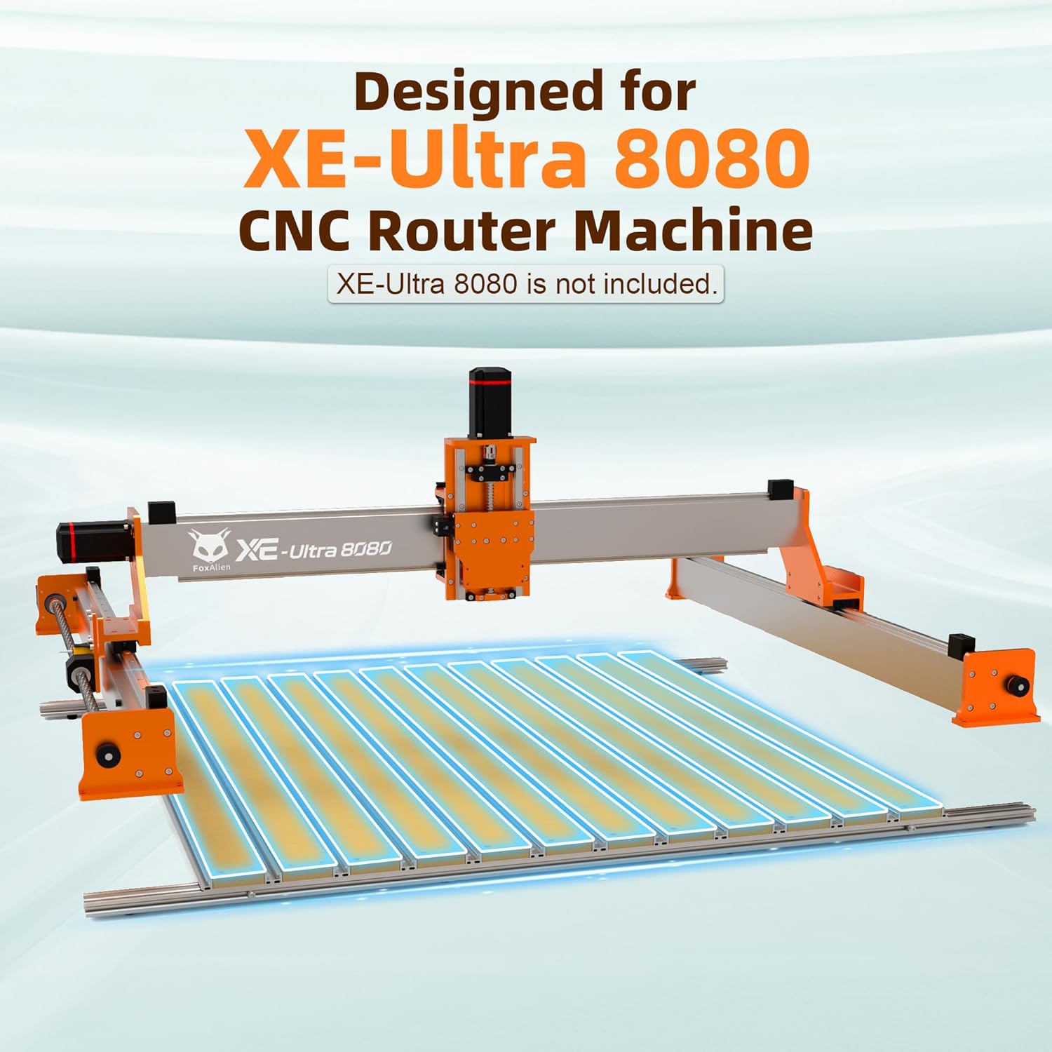 FoxAlien T-slot Hybrid Spoilboard Work Table and aluminum profile base frame Upgrade Kit for XE-Ultra CNC Router Machine