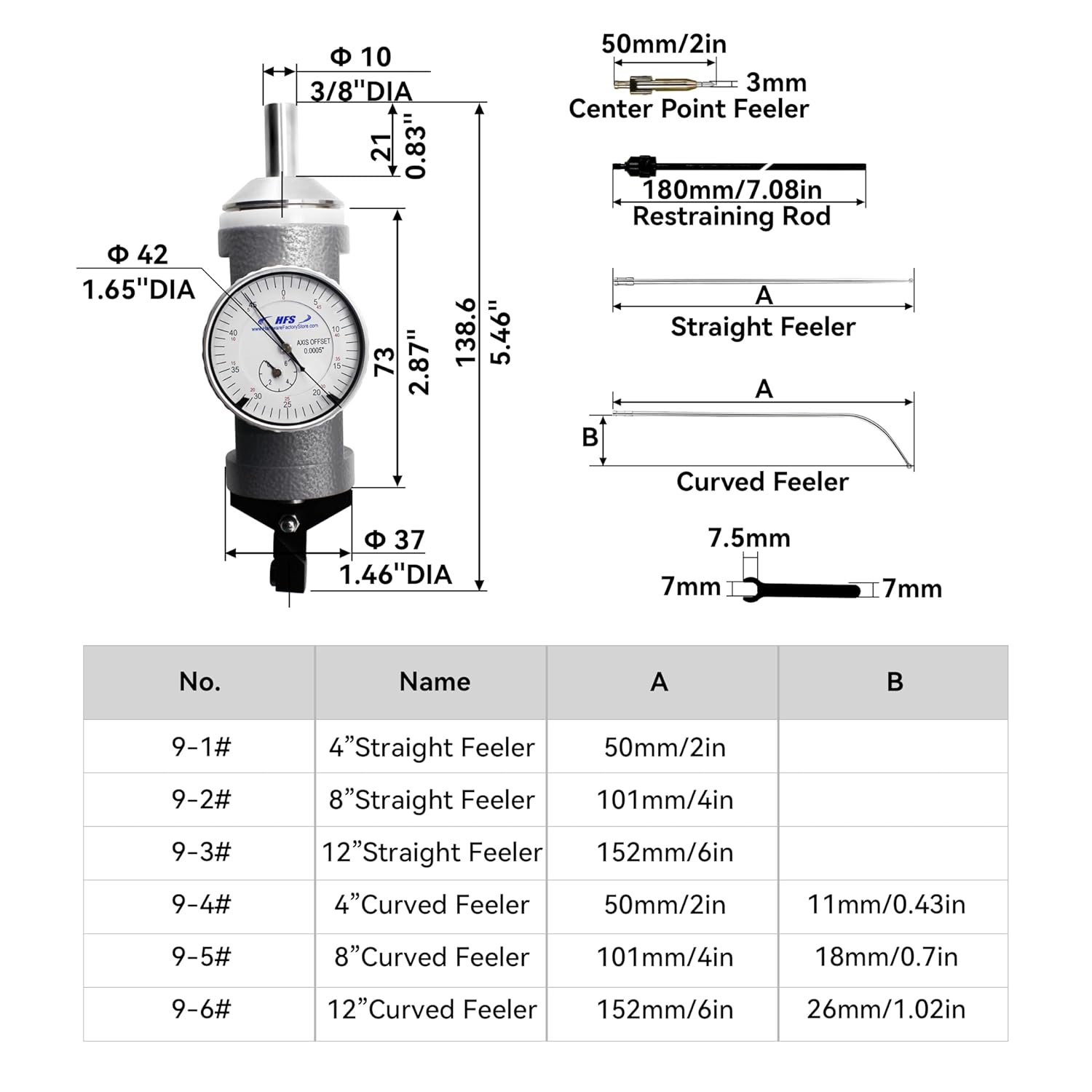 HFS(R) Coaxial Centering Indicator Co-Ax Precision Milling Machine Test Dial CNC - Image 5