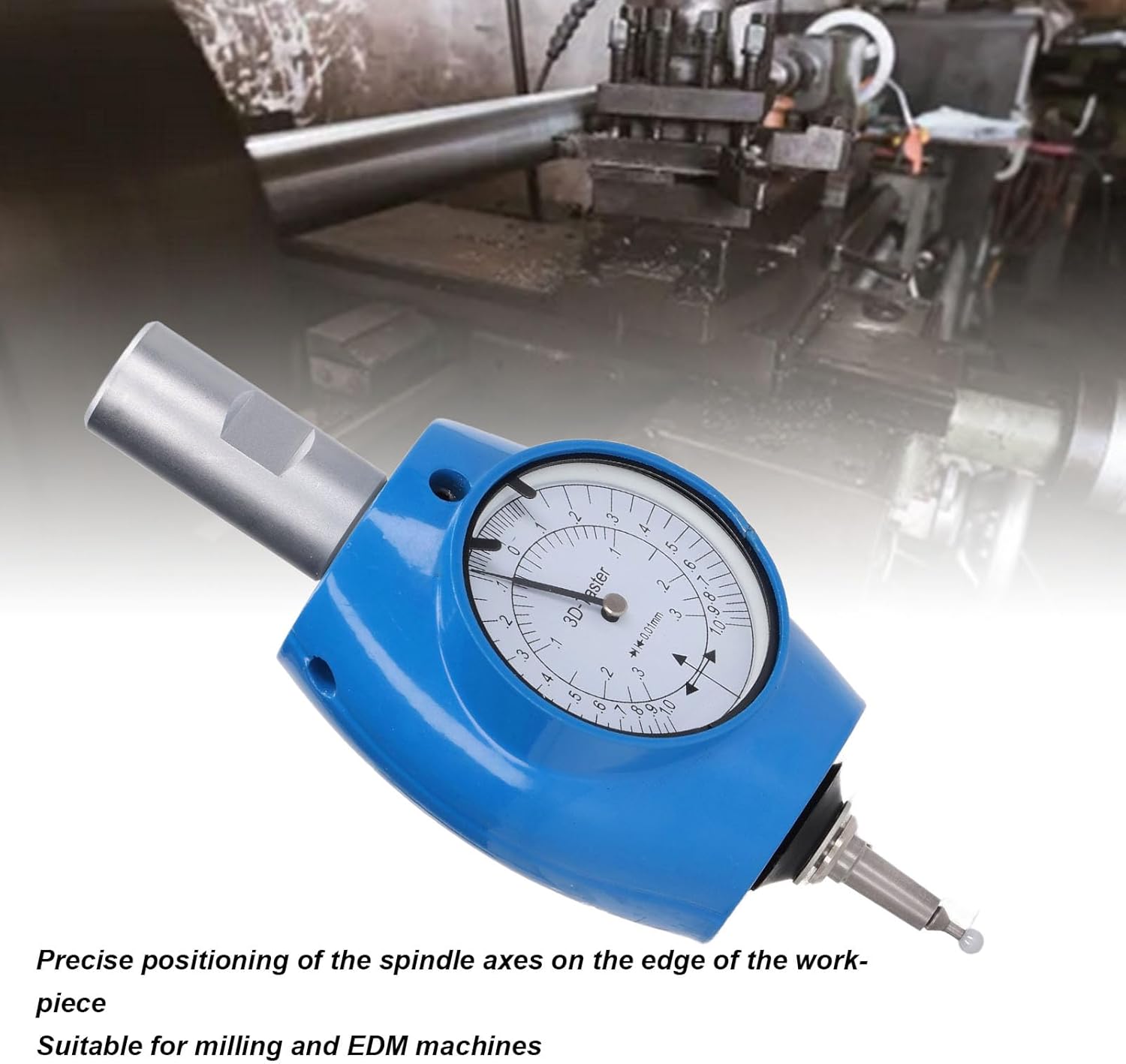 3D Edge Finder, High Accuracy Universal 3D Edge Finder Touch Probe Aluminum Alloy CNC 3D Probe Edge Locator with Storage Box for Milling Machine CNC Equipment