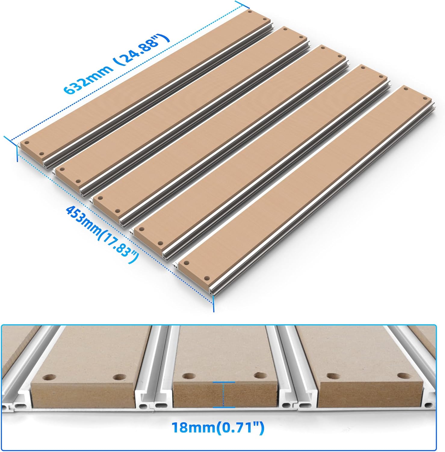 FoxAlien T-slot Hybrid Spoilboard Work Table Upgrade Kit for XE-Pro CNC Router Machine