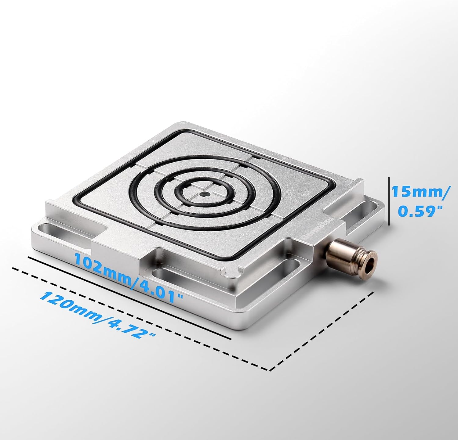SainSmart Genmitsu Vacuum Clamp Pod, Aluminum CNC Hold Down Kit for Woodworking, Metal, Acrylic, High-Precision CNC Router Accessory for Milling Project, Size 4.7" x 4" x 0.6" (120 x 102 x 15mm)