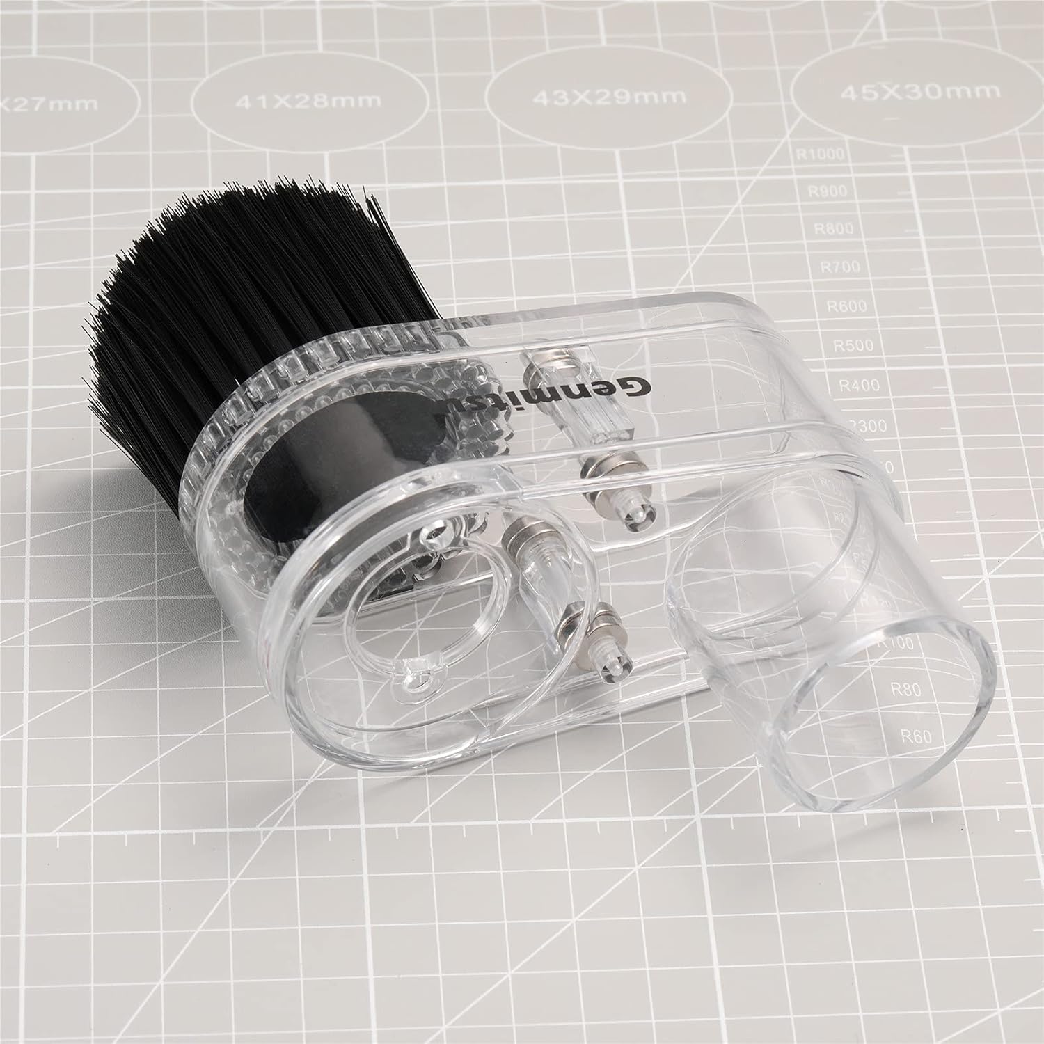 Genmitsu CNC Dust Shoe ABS Cover Cleaner for 3018 Series CNC Router/CNC Machines with a 42mm Diameter Motor, Hose Adapter Outer Diameter 38mm (1.5u2033), Transparent