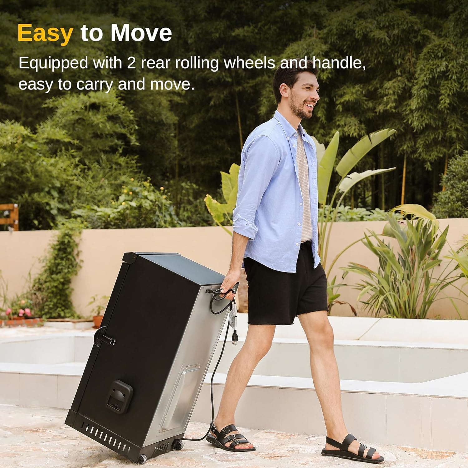 EAST OAK 30" Electric Smoker for Outdoors | Up to 6× Longer Smokes on a Single Load | Side Chip Loader for Uninterrupted Smoking | Bigger Batches with 725 sq in Cooking Area