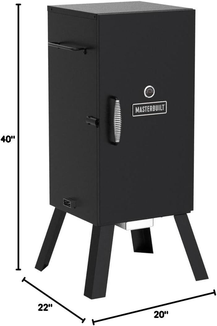 Masterbuilt® 30-inch Electric Vertical BBQ Smoker with Analog Temperature Control, Chrome Smoking Racks and 535 Cooking Square Inches in Black, Model MB20070210 - Image 2