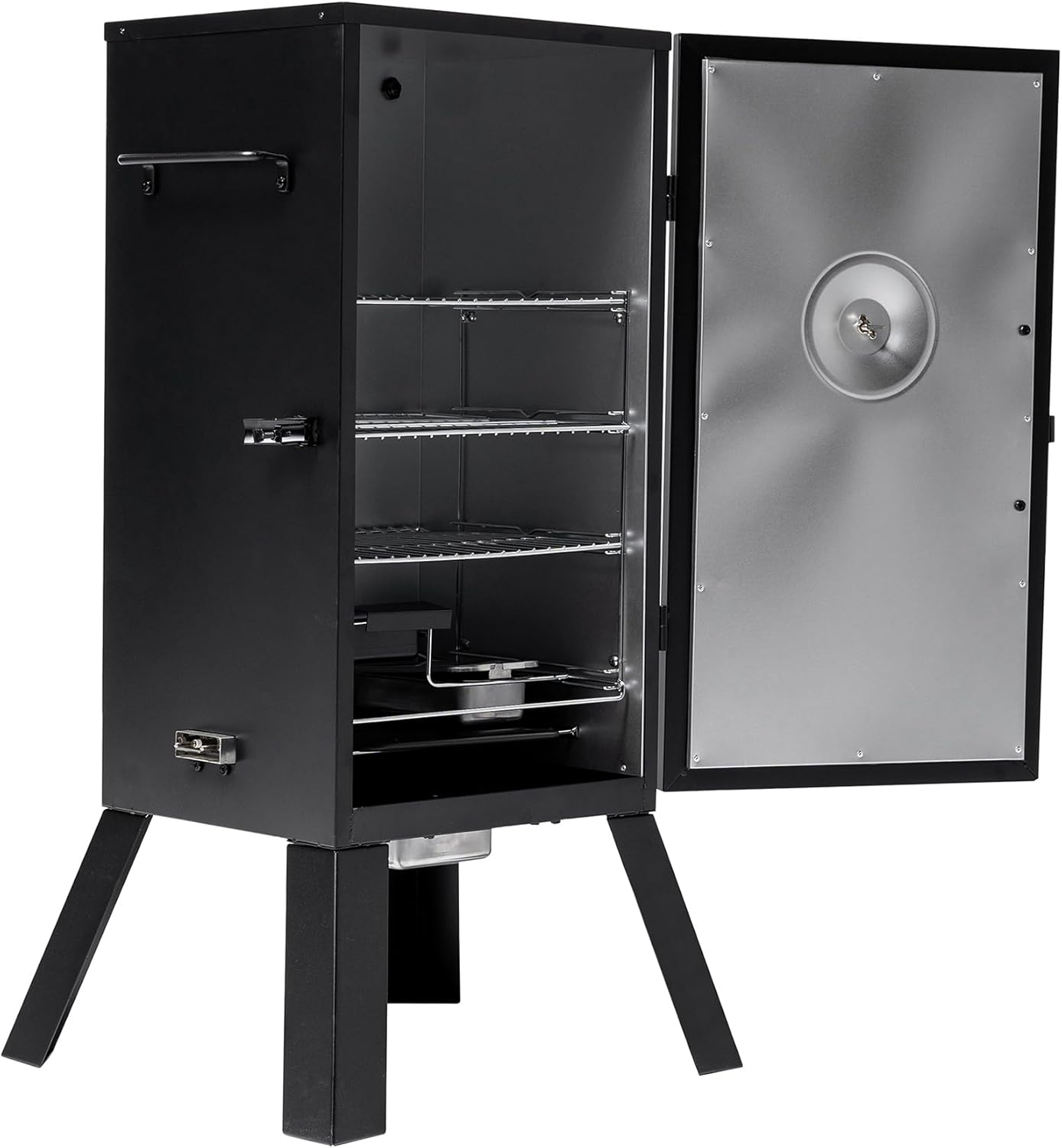 Masterbuilt® 30-inch Electric Vertical BBQ Smoker with Analog Temperature Control, Chrome Smoking Racks and 535 Cooking Square Inches in Black, Model MB20070210 - Image 3