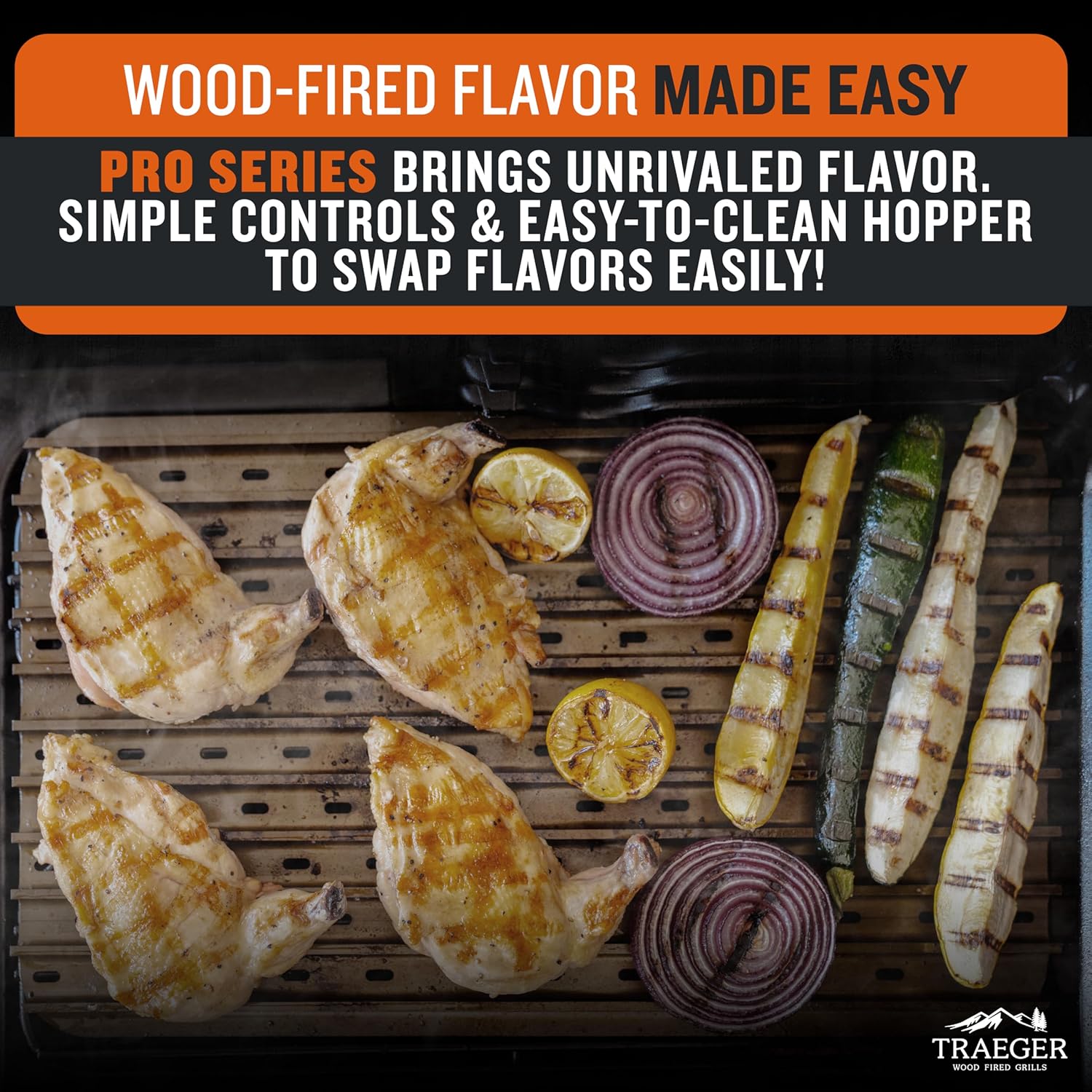 Traeger Grills Pro 22 Wood Pellet Grill & Smoker, Electric Pellet Smoker Grill Combo, 6-in-1 BBQ Versatility, 572 sq. in. Grilling Capacity, Meat Probe, 450 Degree Max Temperature, 18LB Hopper, Bronze - Image 4