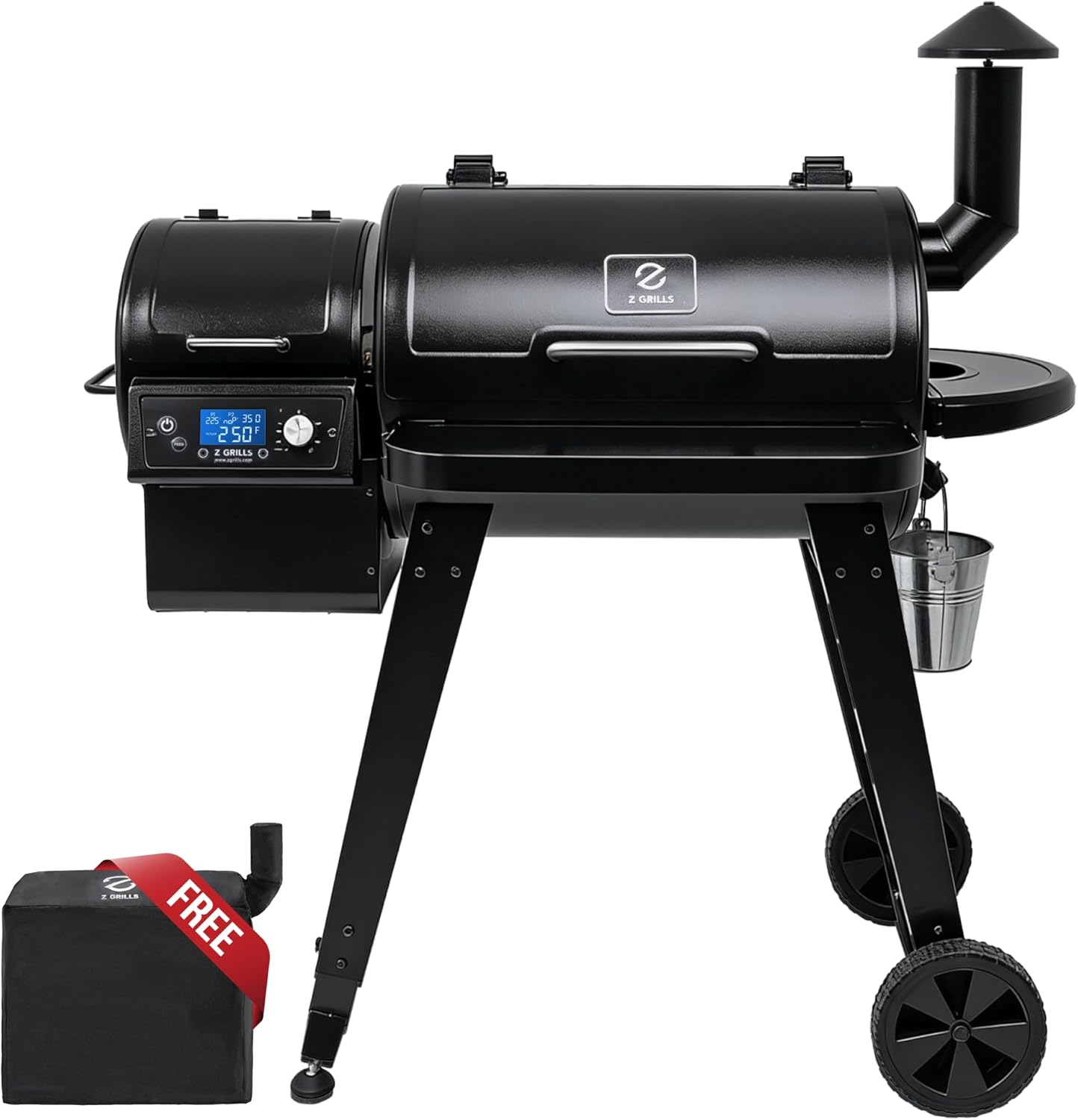 Z GRILLS ZPG-550B2 Wood Pellet Grill & Smoker with PID 3.0 Controller, 553 sq in Cooking Area, Meat Probe, Hopper Cleanout, 8 in 1 BBQ Grill Outdoor Auto Temperature Control, Black - Image 9