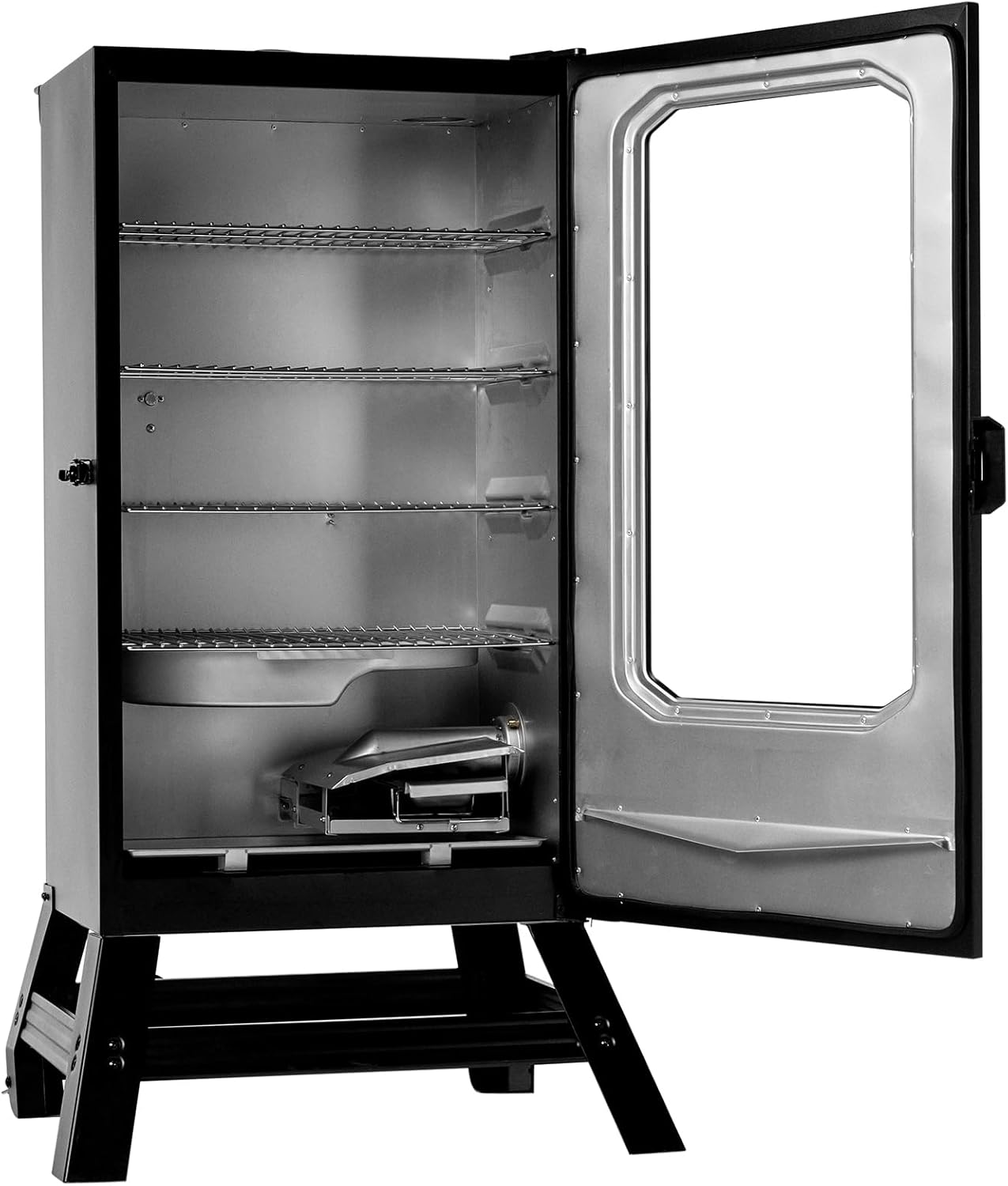 Masterbuilt® 40-inch Digital Electric Vertical BBQ Smoker with Leg Kit, Side Wood Chip Loader and 970 Cooking Square Inches in Black, Model MB20070122 - Image 3