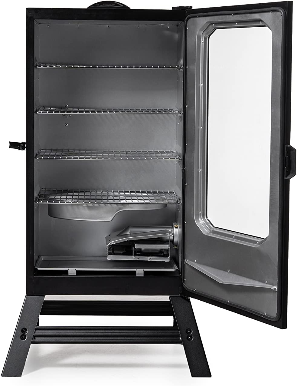 Masterbuilt® 40-inch Digital Electric Vertical BBQ Smoker with Leg Kit, Side Wood Chip Loader and 970 Cooking Square Inches in Black, Model MB20070122 - Image 6