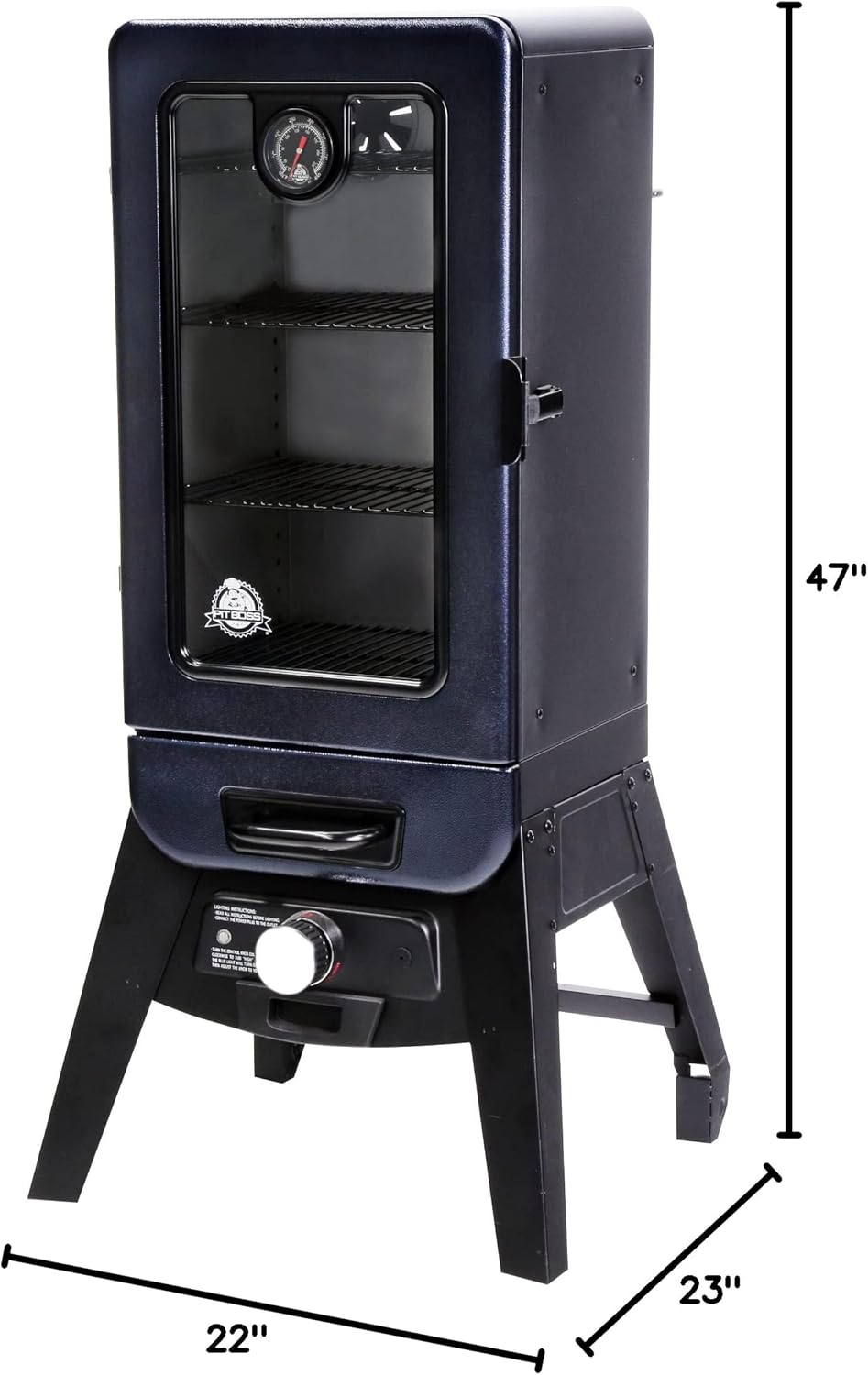 Pit Boss Grills PBV3A1 Electric Smoker, Blue Hammertone, 684 sq inches