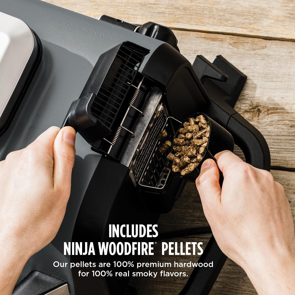 Ninja OG751 Woodfire Pro Outdoor Grill Built-In Thermometer,7-in-1 Master Grill,BBQ Smoker,& Outdoor Air Fryer Plus Bake,Roast,Dehydrate & Broil,Woodfire Technology,Weather-Resistant,Grey XL - Image 9