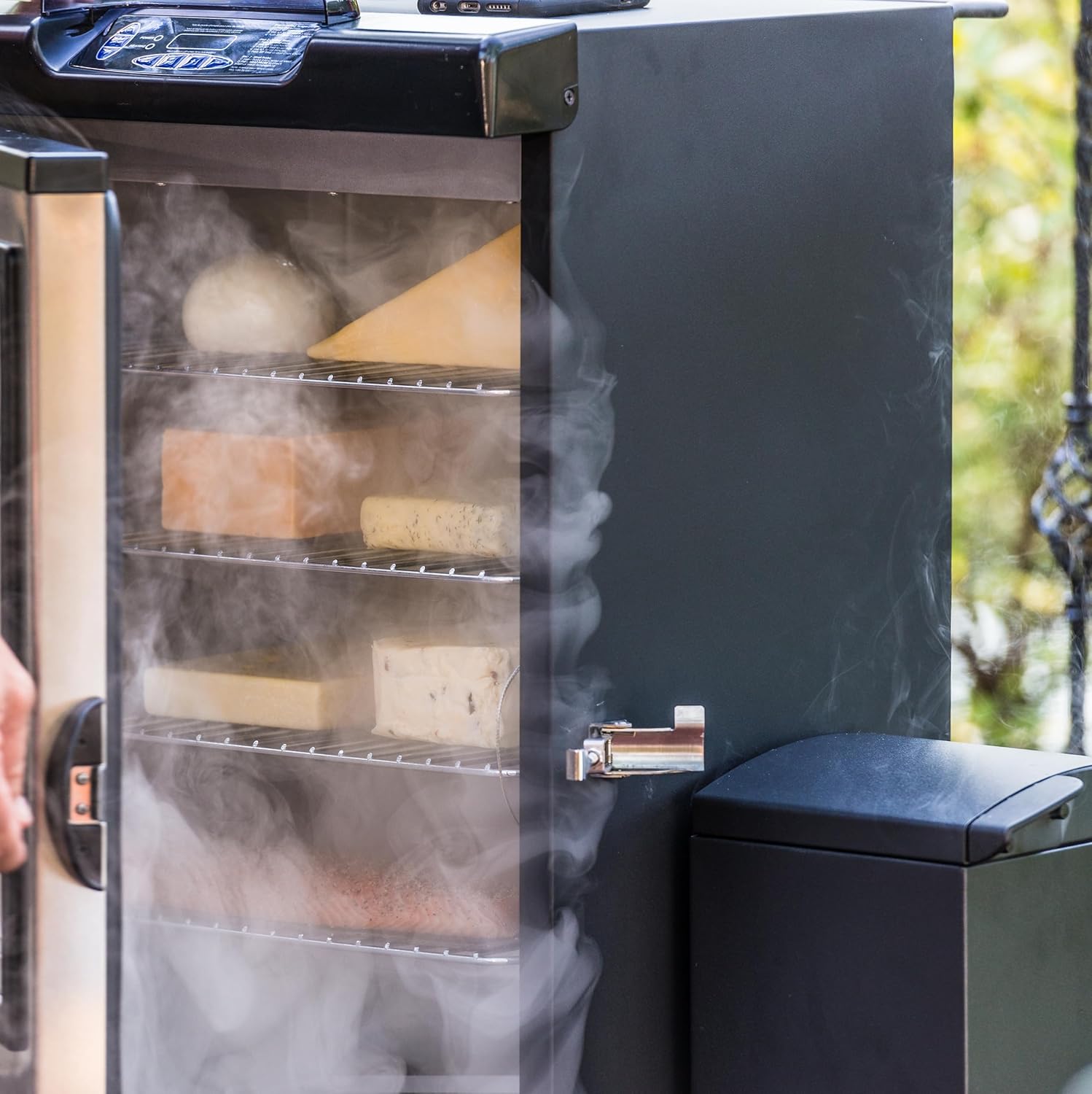 Masterbuilt® Slow and Cold Smoker Accessory Attachment With Removable Ash Tray for Masterbuilt Vertical BBQ Smokers in Black, 10" x 10" x 18", Model MB20100112 - Image 5