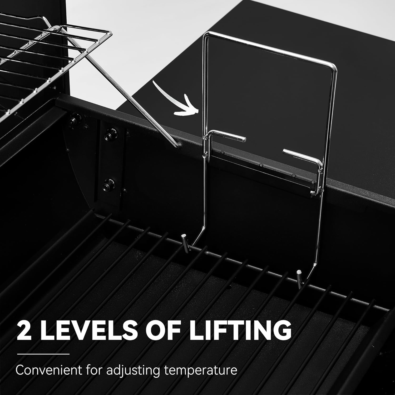 Royal Gourmet CC1830M 30 Inch Barrel Charcoal Grill with Offset Smoker & Warming Rack, Outdoor BBQ Grill with 811 Sq. In. Grilling Space for Backyard, Patio and Parties, Black - Image 5