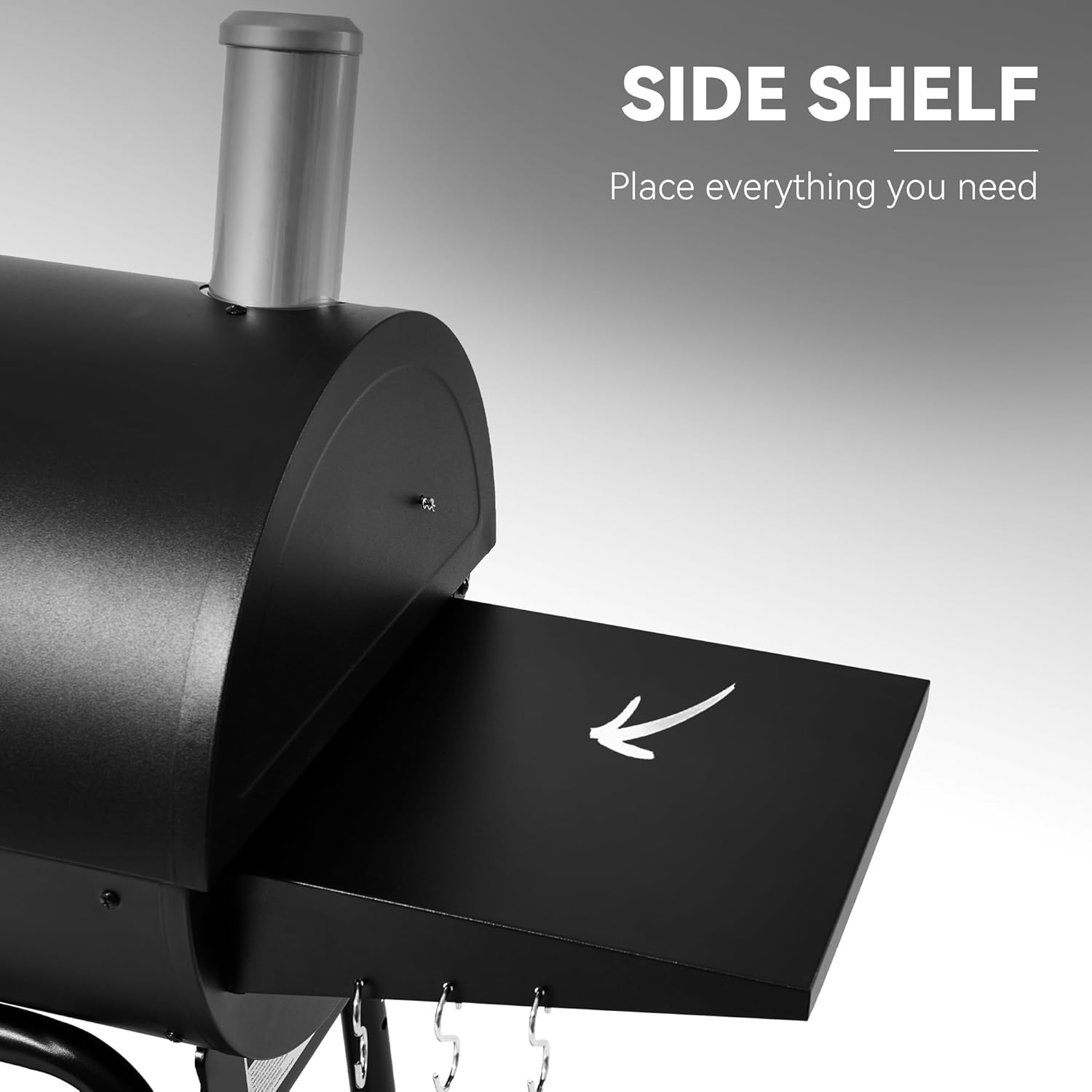 Royal Gourmet CC1830M 30 Inch Barrel Charcoal Grill with Offset Smoker & Warming Rack, Outdoor BBQ Grill with 811 Sq. In. Grilling Space for Backyard, Patio and Parties, Black - Image 8