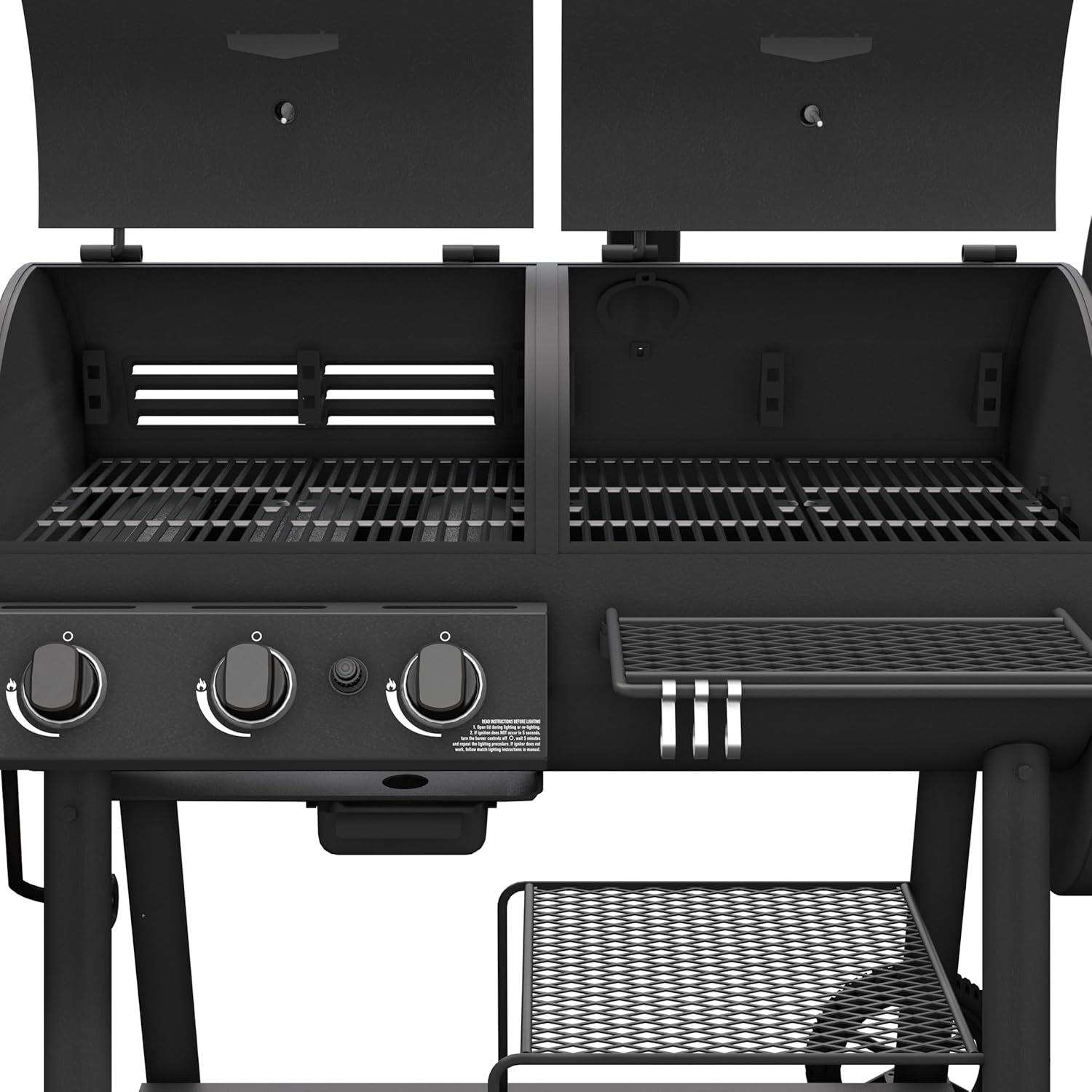 Oklahoma Joe's Canyon Combo Charcoal and Gas Smoker & Grill, Black - 24203004 - Image 3